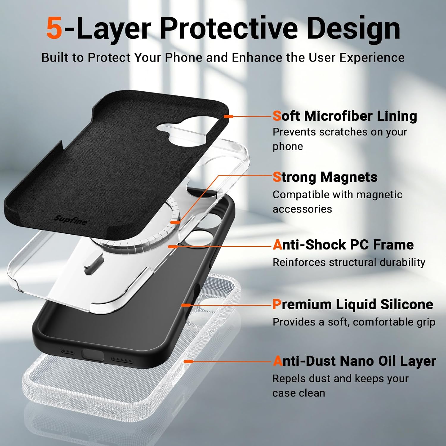 Thumbnail 3 de SUPFINE Designed for iPhone 16 Case: Premium Liquid Silicone with Upgraded Camera Protection