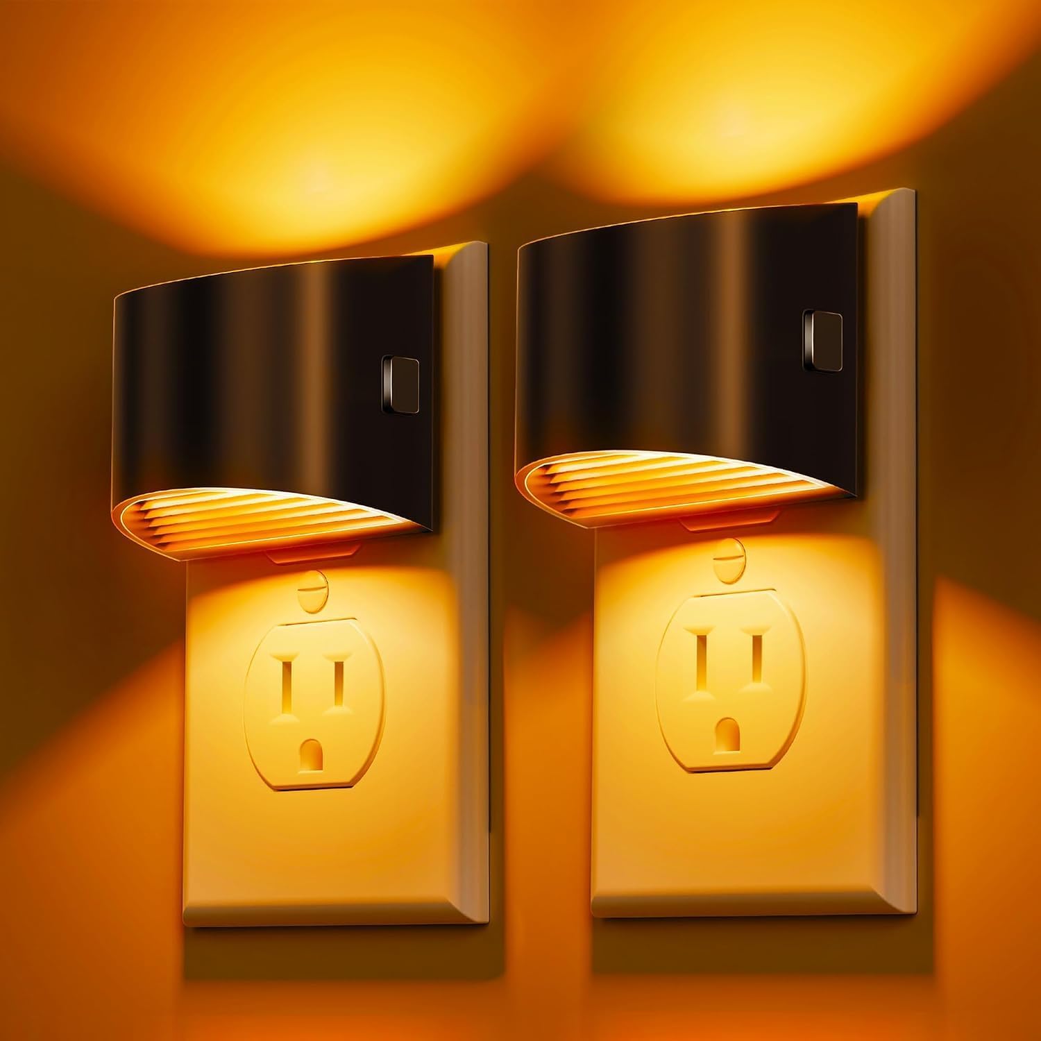 Detalle de L LOHAS LED GY107 Plug-In Night Light, 3 Brightness Levels, Amber LED