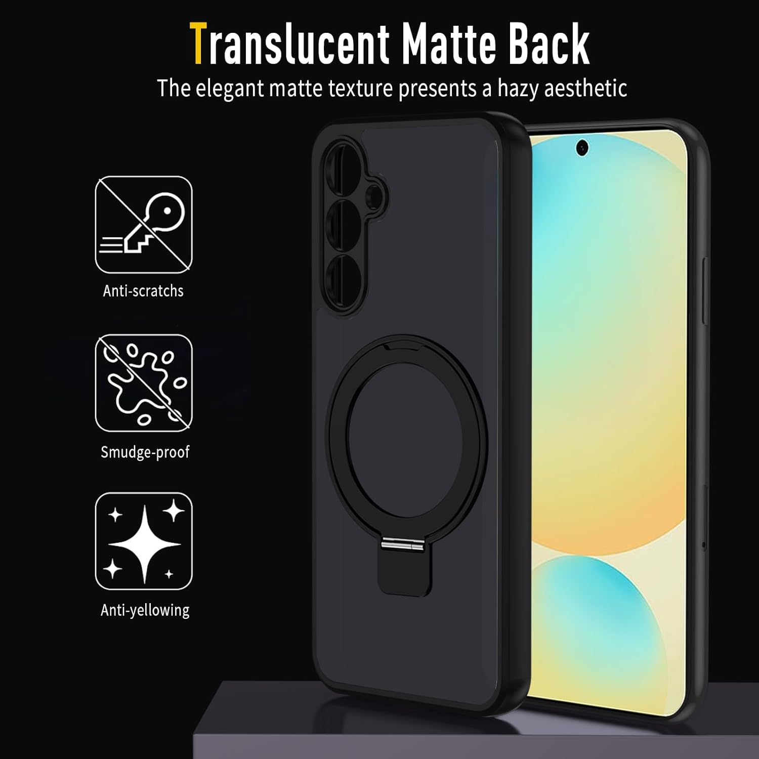 Thumbnail 5 de XTCASE Cover magnetica per Samsung Galaxy S24 FE 5G (compatibile MagSafe) con anello e protezione antiurto, nero