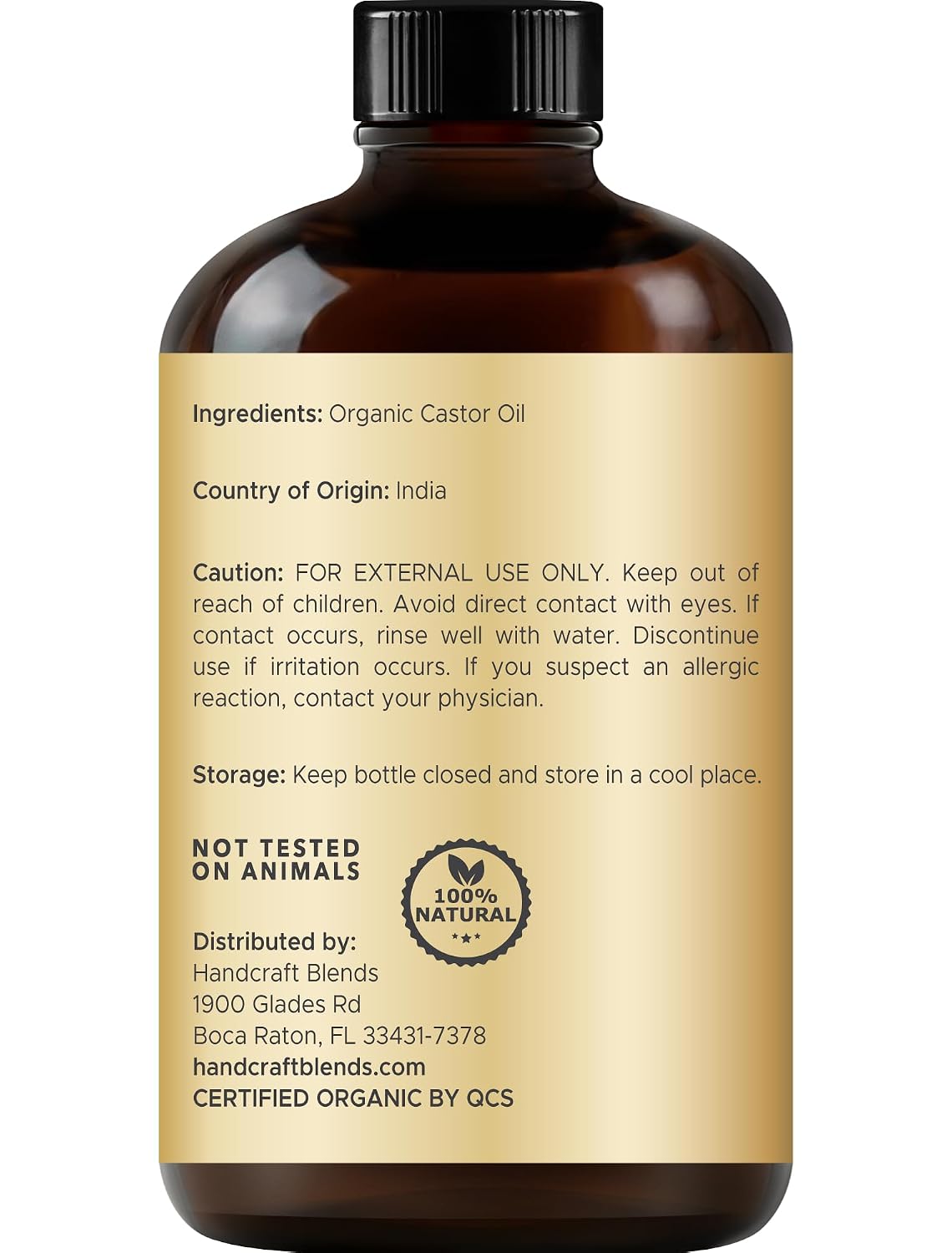 Detalle de Handcraft Blends Castor Oil 4 Fl Oz