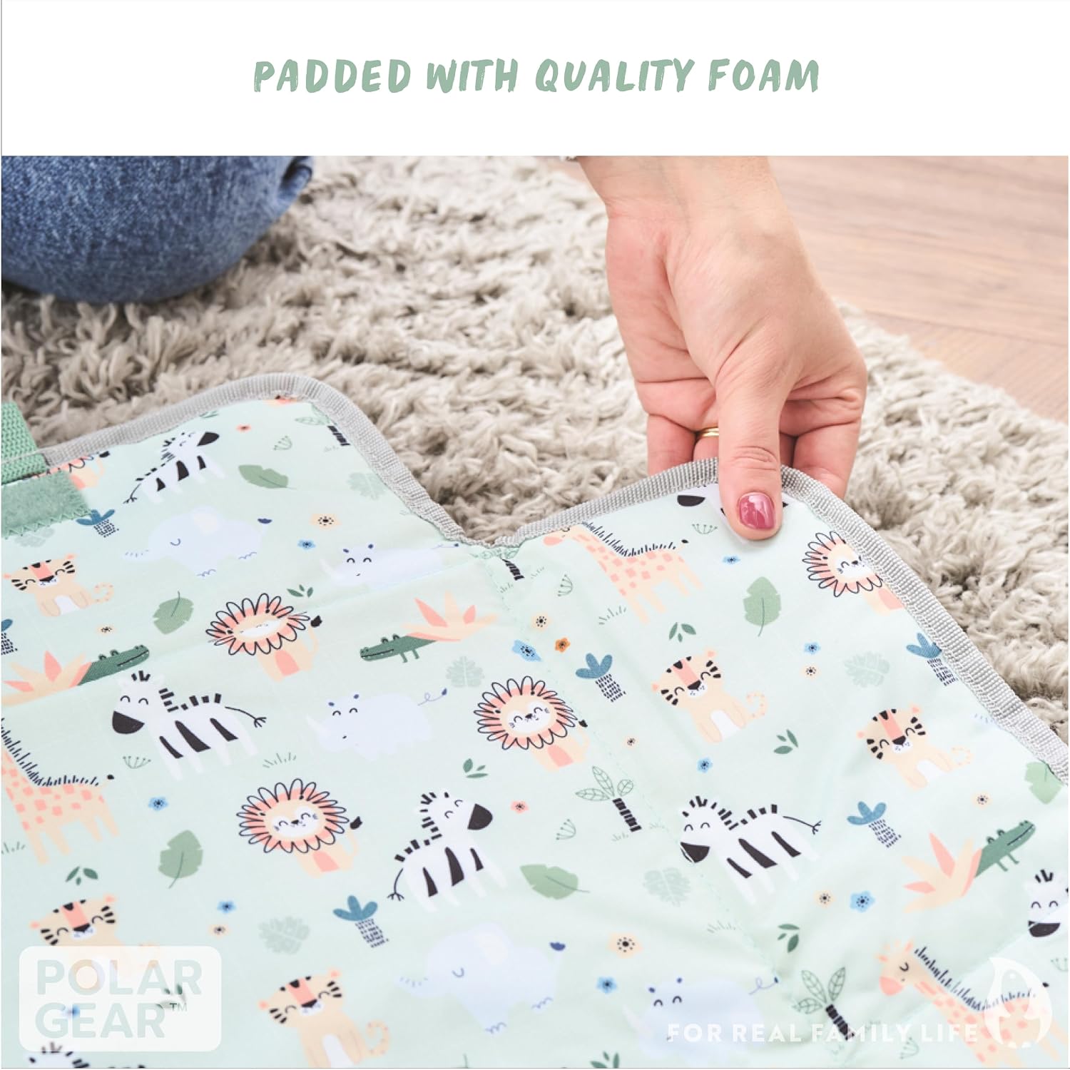 Thumbnail 2 de Polar Gear Baby Changing Mat – Wipe-Clean, Foldable Safari Mat for Travel