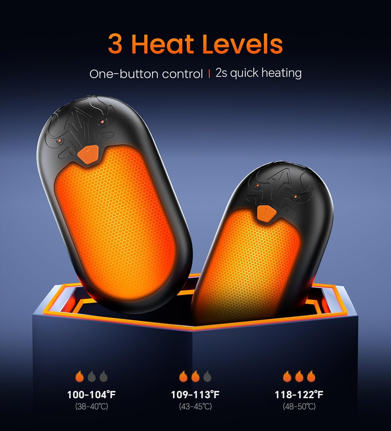 Detalle de Hand Warmers Rechargeable 6000mAh, 2 Pack