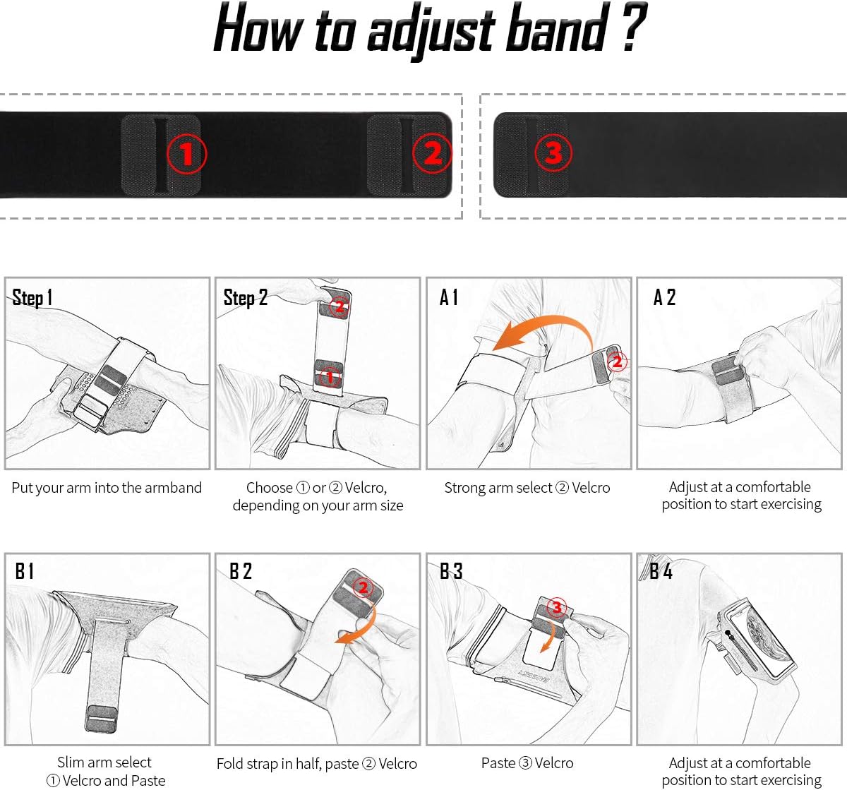 Thumbnail 6 de HAISSKY Running Armband for phones up to 6.9