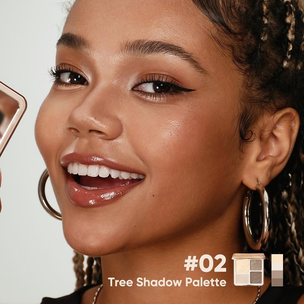 Thumbnail 3 de JUDYDOLL Highlight & Contour Palette (Warm Skin Tone) — 4-color matte compact for beginners, blendable face makeup