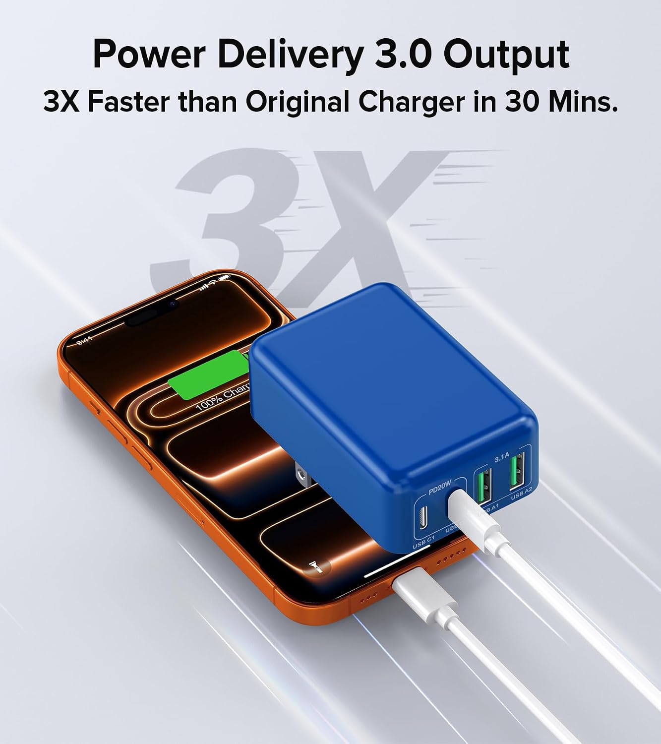 Detalle de Multiport USB-C Wall Charger 40W