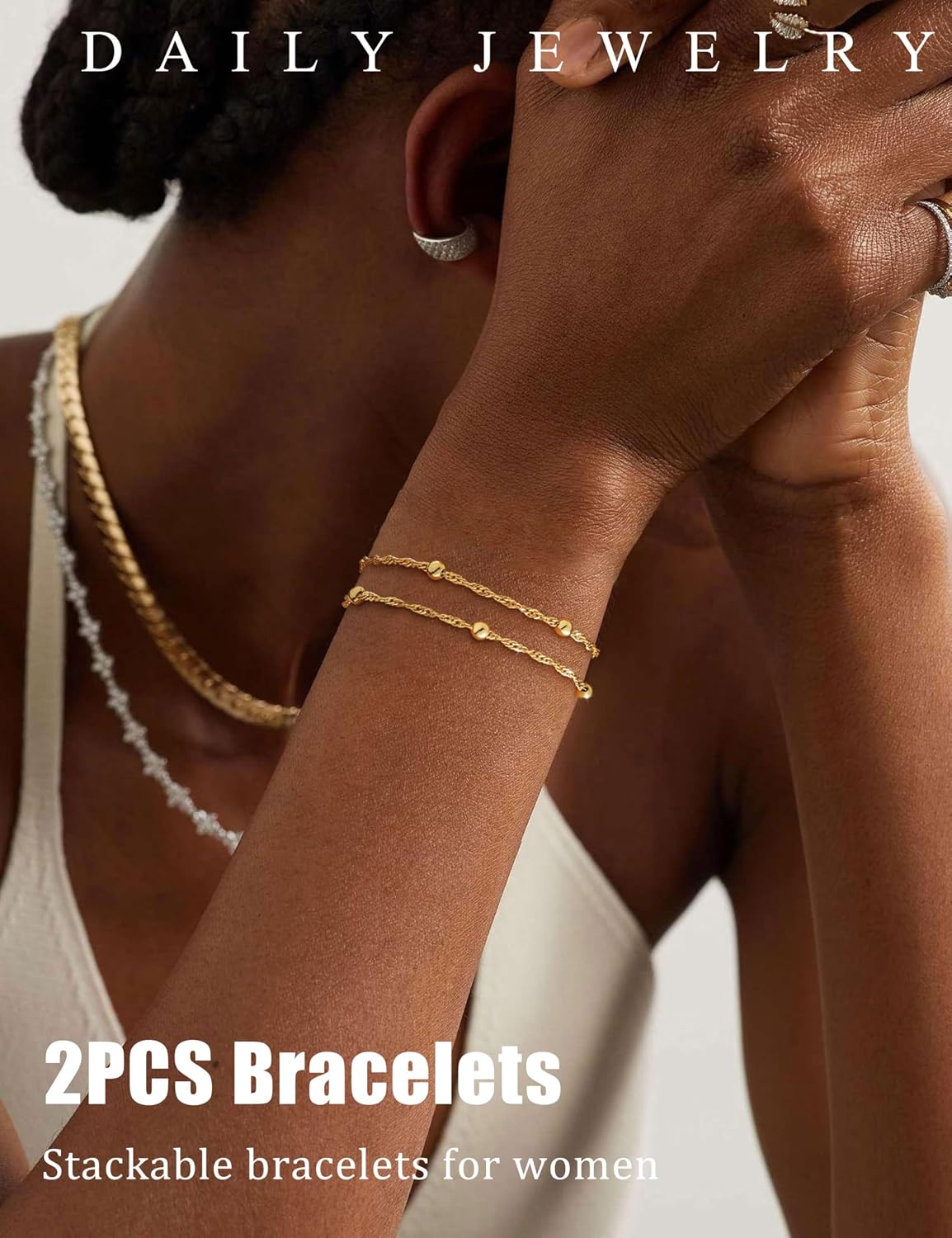 Detalle 2 de KOHOTA Bracelet Set 14K Gold-Plated