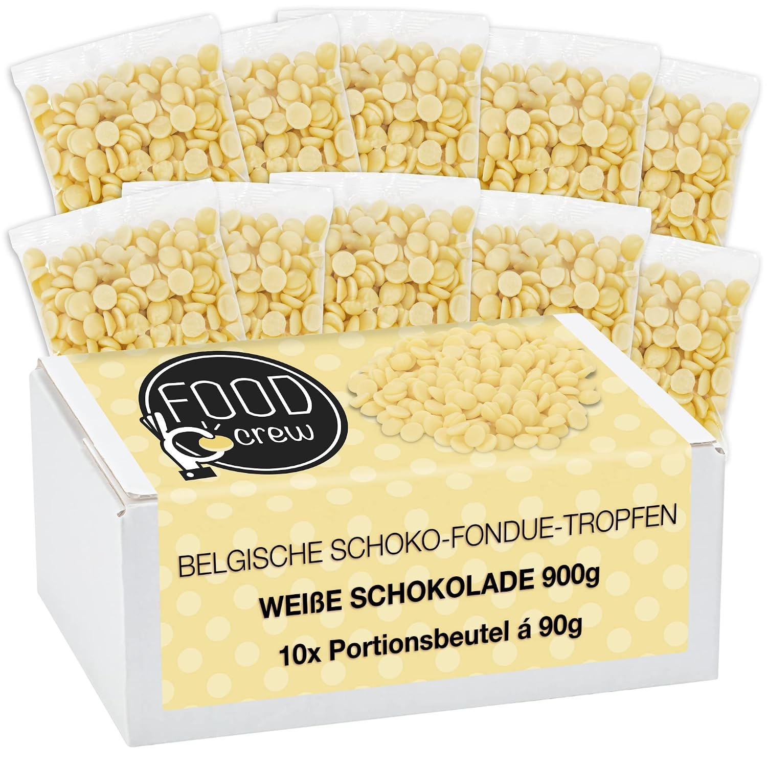 Detalle de Weiße belgische Fondue-Schokolade 900 g