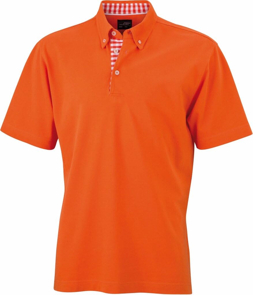 Thumbnail 6 de Polo homme James & Nicholson avec inserts contrastés Vichy