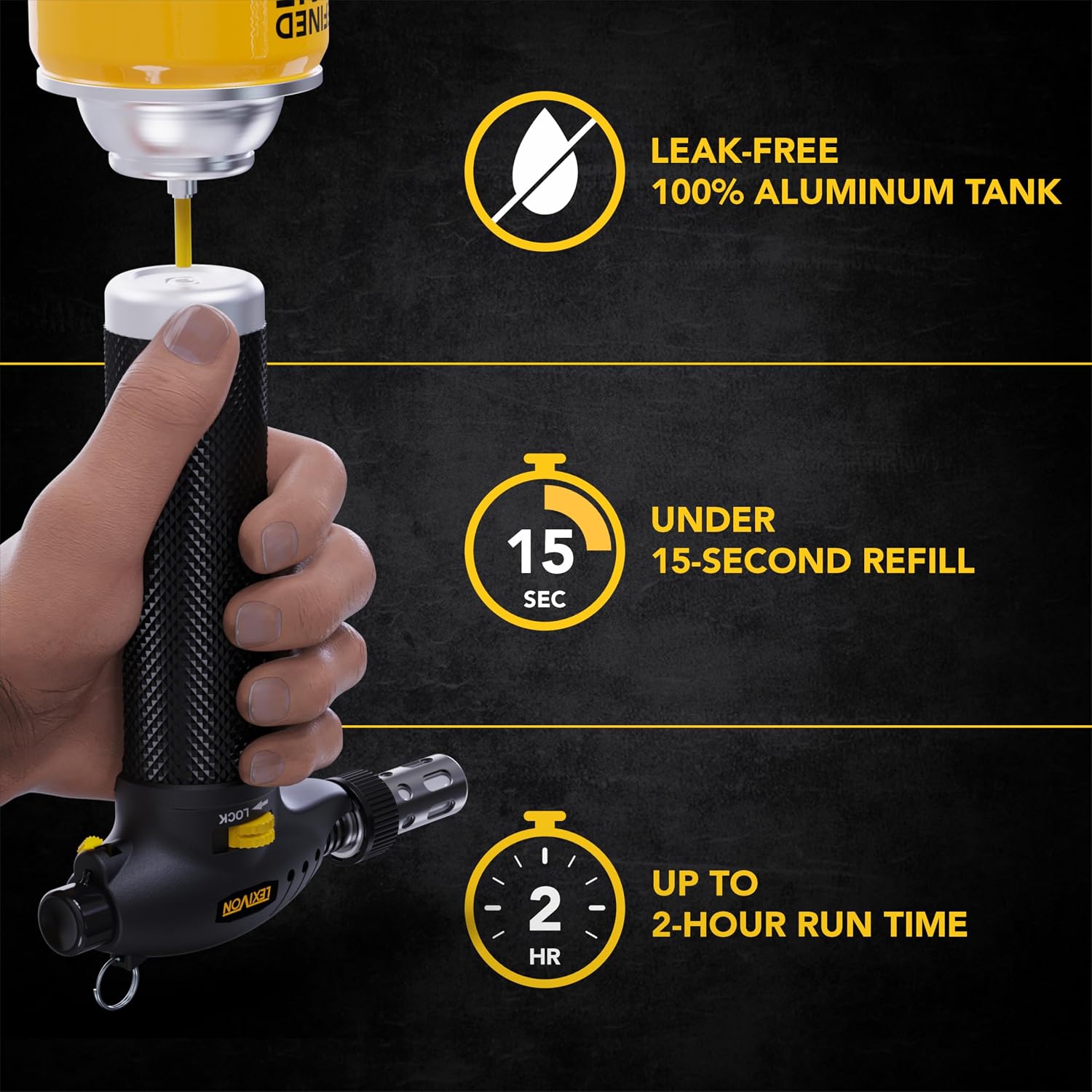 Detalle 2 de LEXIVON LX-771 125W butane torch