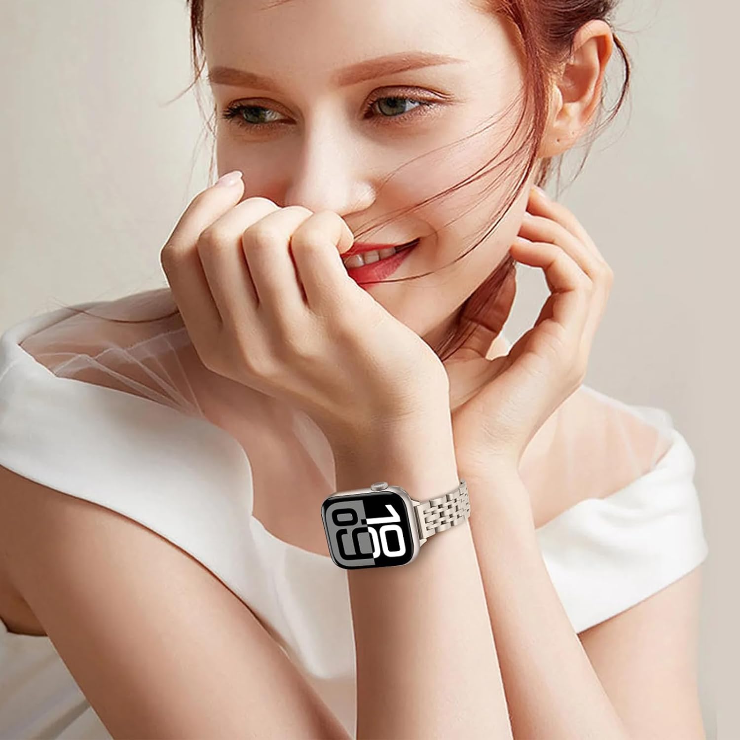 Detalle 2 de Anlinser Metal Strap for Apple Watch 14 mm