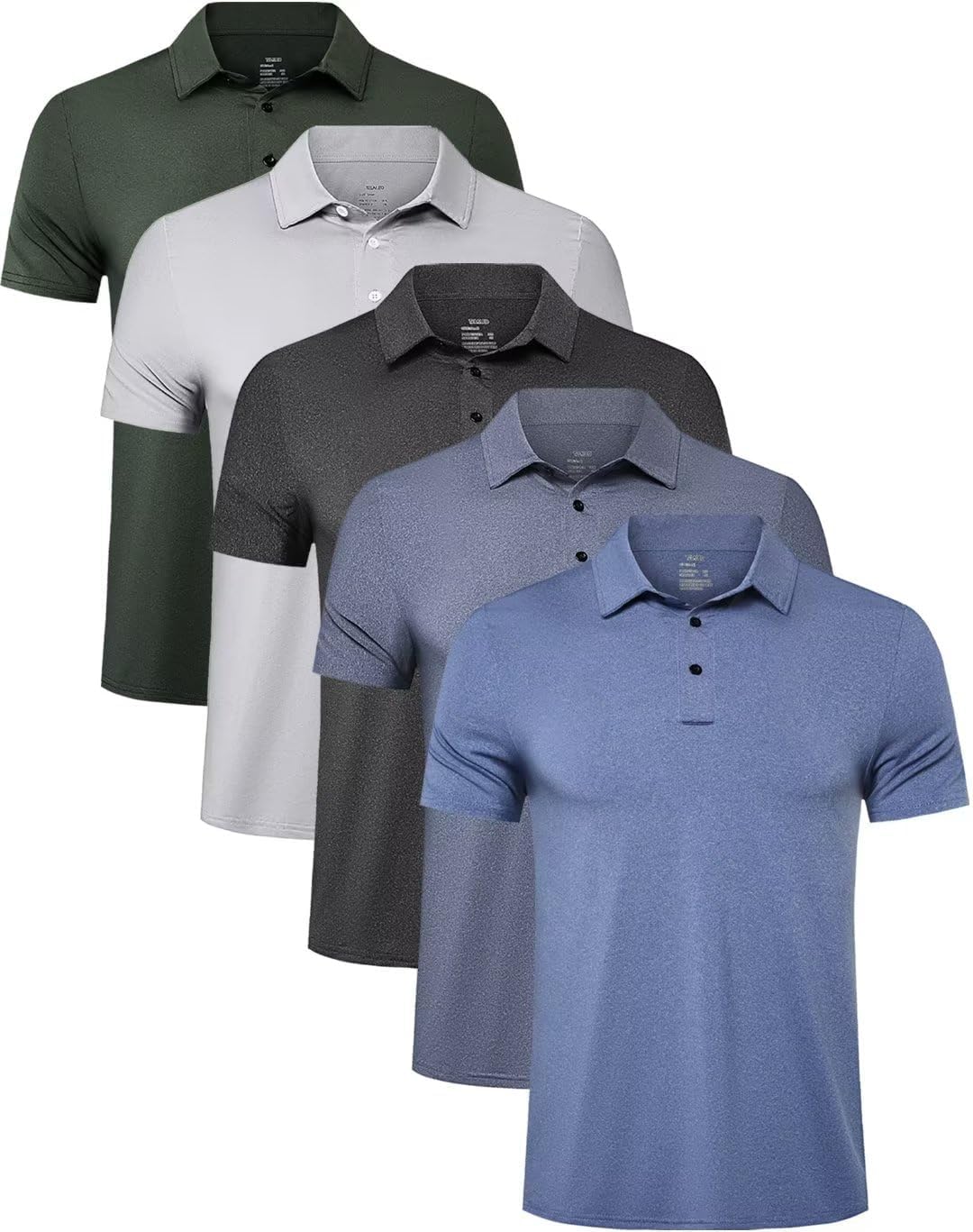 Detalle de TELALEO Polo Shirts Quick Dry 4-Pack