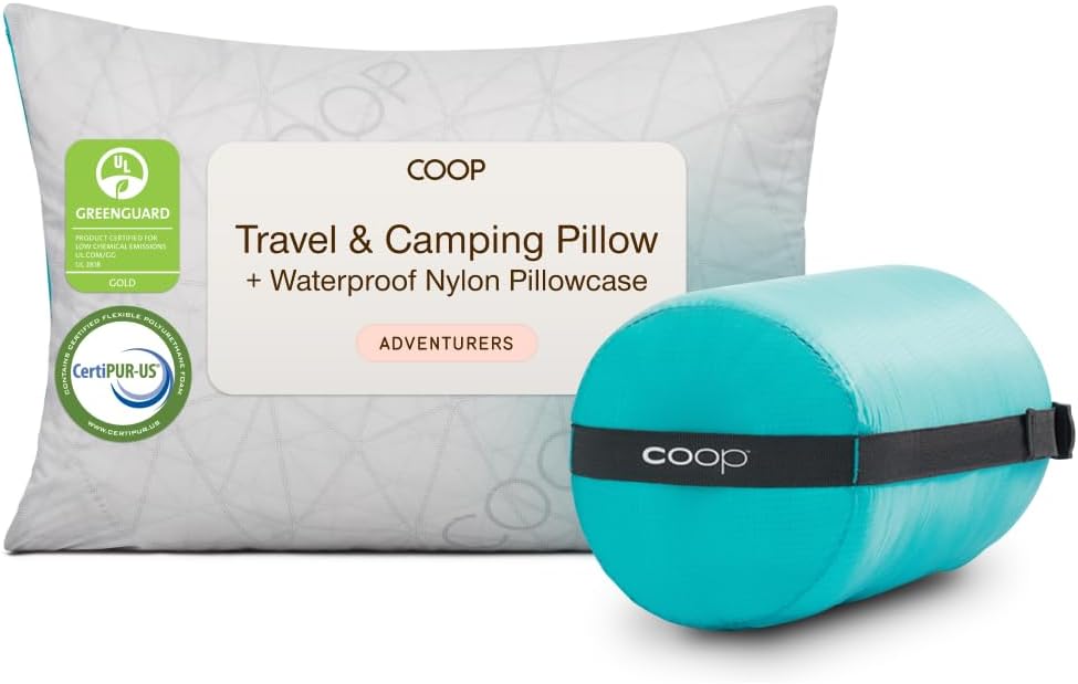 Detalle de Coop Home Goods CHG-CAMP-BUN-G Adjustable Travel Pillow Bundle, Memory Foam