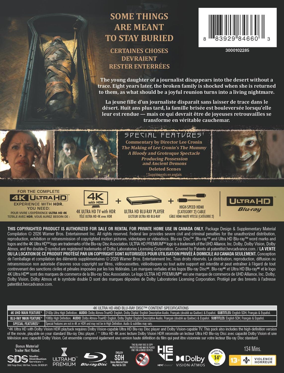 Thumbnail 2 de Lee Cronin's The Mummy Steelbook, Blu-ray + 4K Ultra HD Collector's Edition