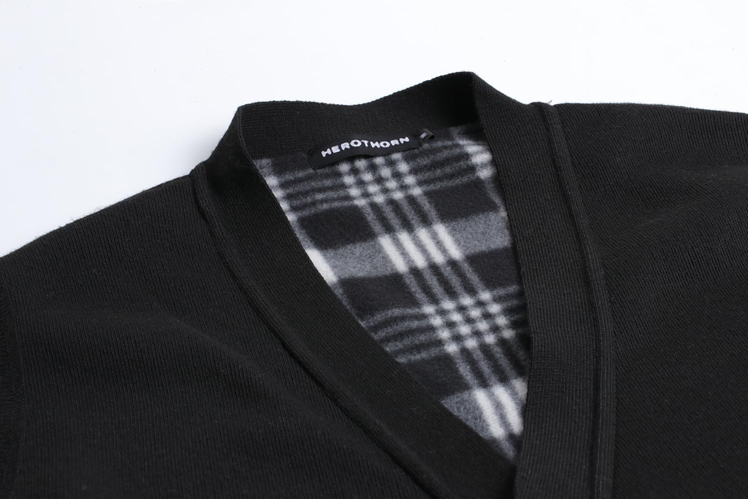 Detalle de Herothorn Cardigan panciotto da uomo senza maniche in maglia con bottoni e scollo a V