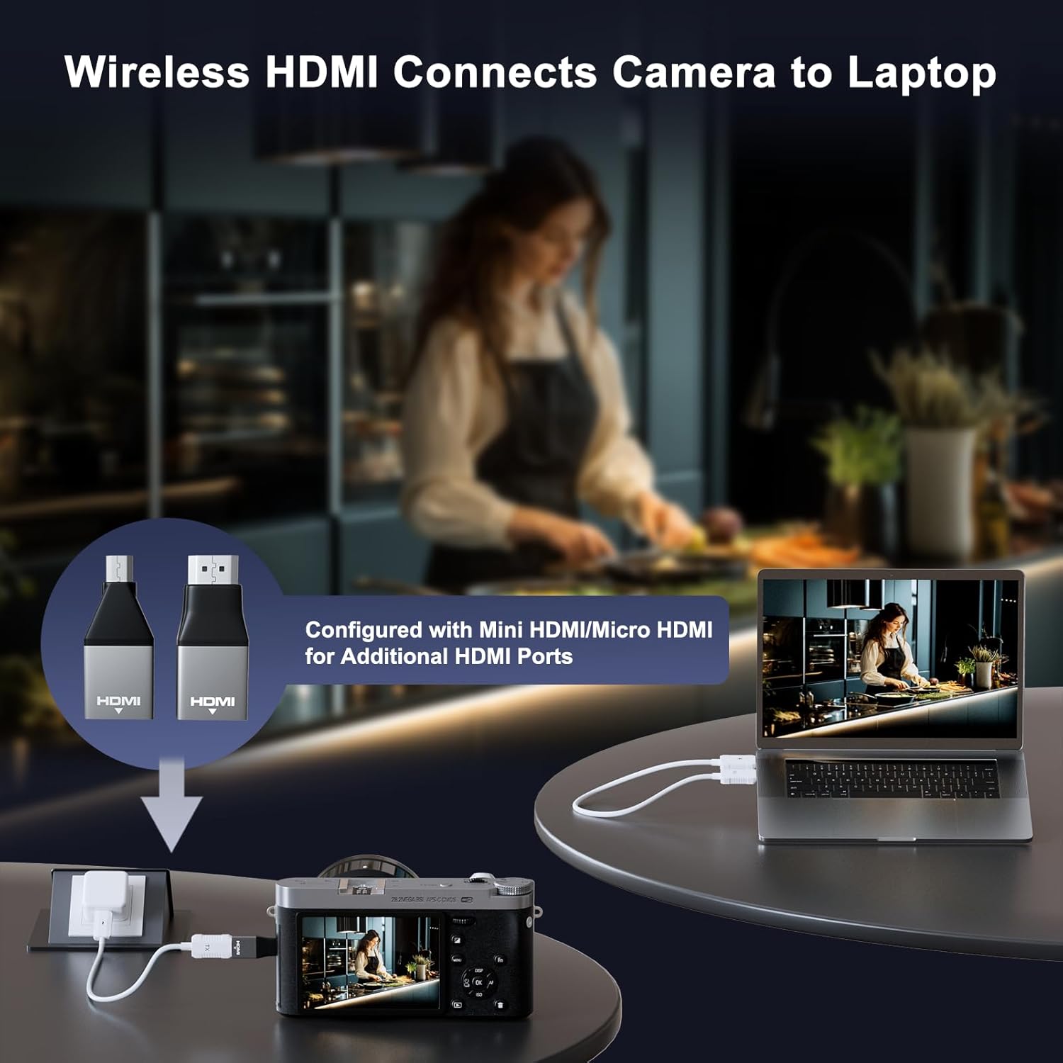 Thumbnail 4 de Anytrox Wireless HDMI Transmitter and Receiver: 4K Decode, 1080p Output, Plug & Play