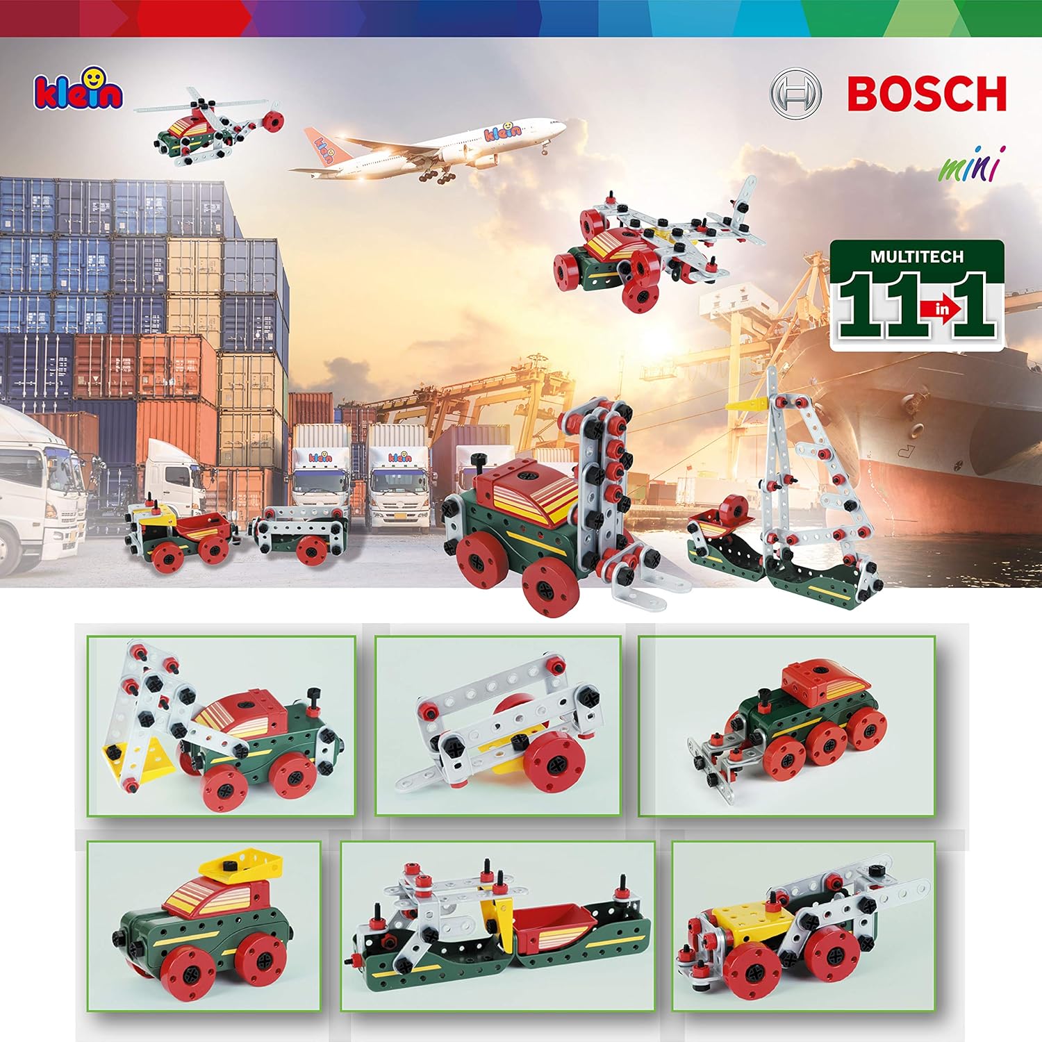 Detalle 2 de Theo Klein 8485 Bosch Werkbank Nr. 1 – 150-teilig mit Akkuschrauber inkl. Licht & Sound (ab 3 Jahren)