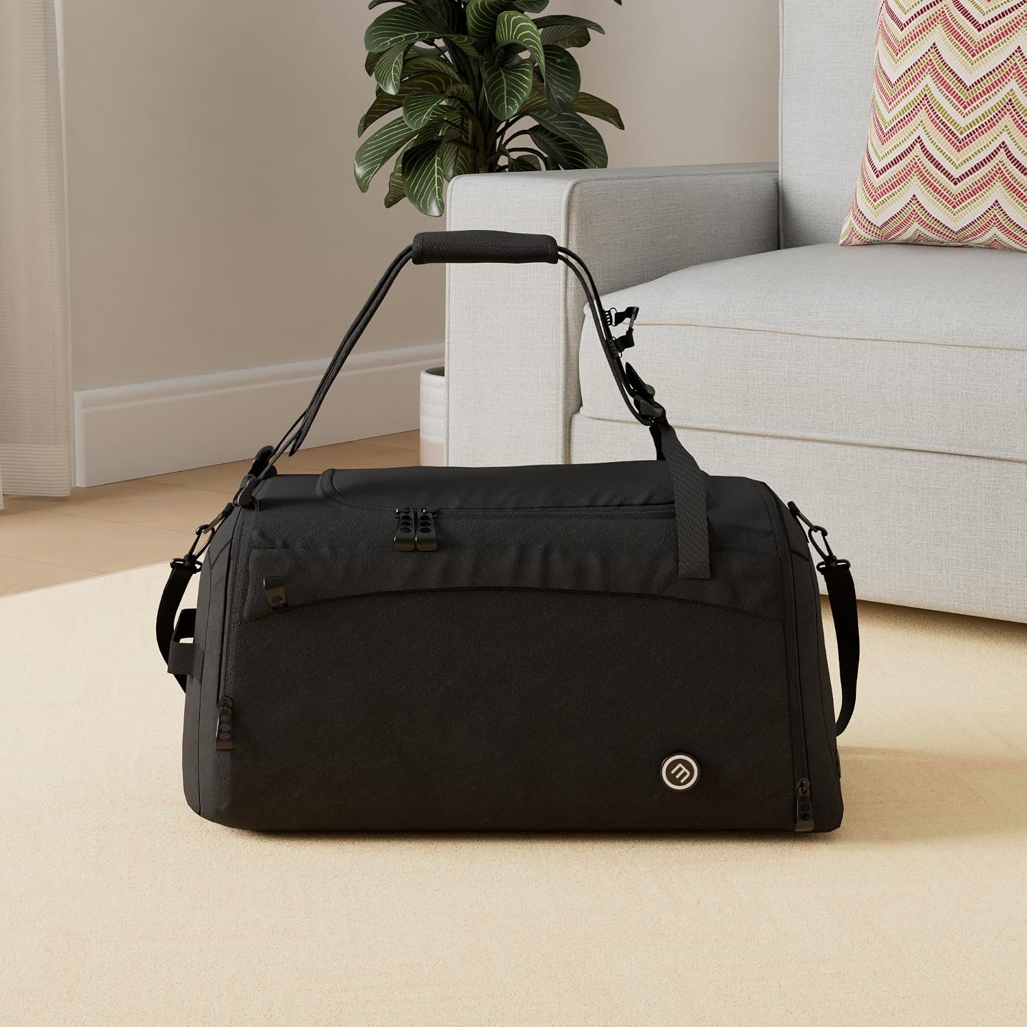Detalle 2 de bemaxx Borsone Palestra 60L/40L – Borsa da Viaggio con Scomparto Scarpe e Bagnato, con Funzione Zaino