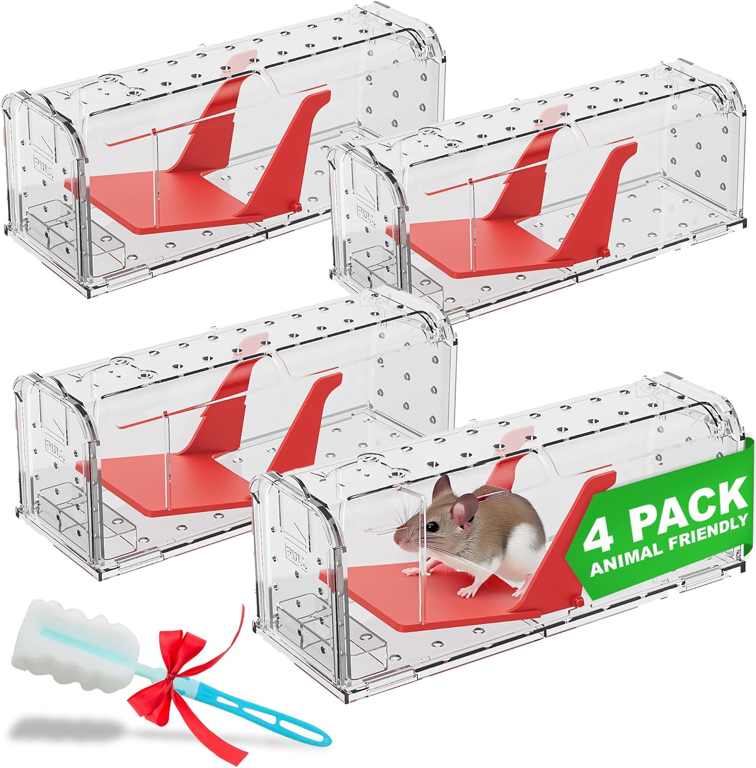 ROSHIELD Humane Mouse Traps 4-pack 🐭