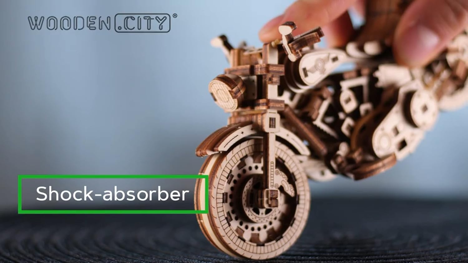 Thumbnail 6 de WOODEN.CITY Cruiser V-Twin Motorcycle 3D puzzle 🧩