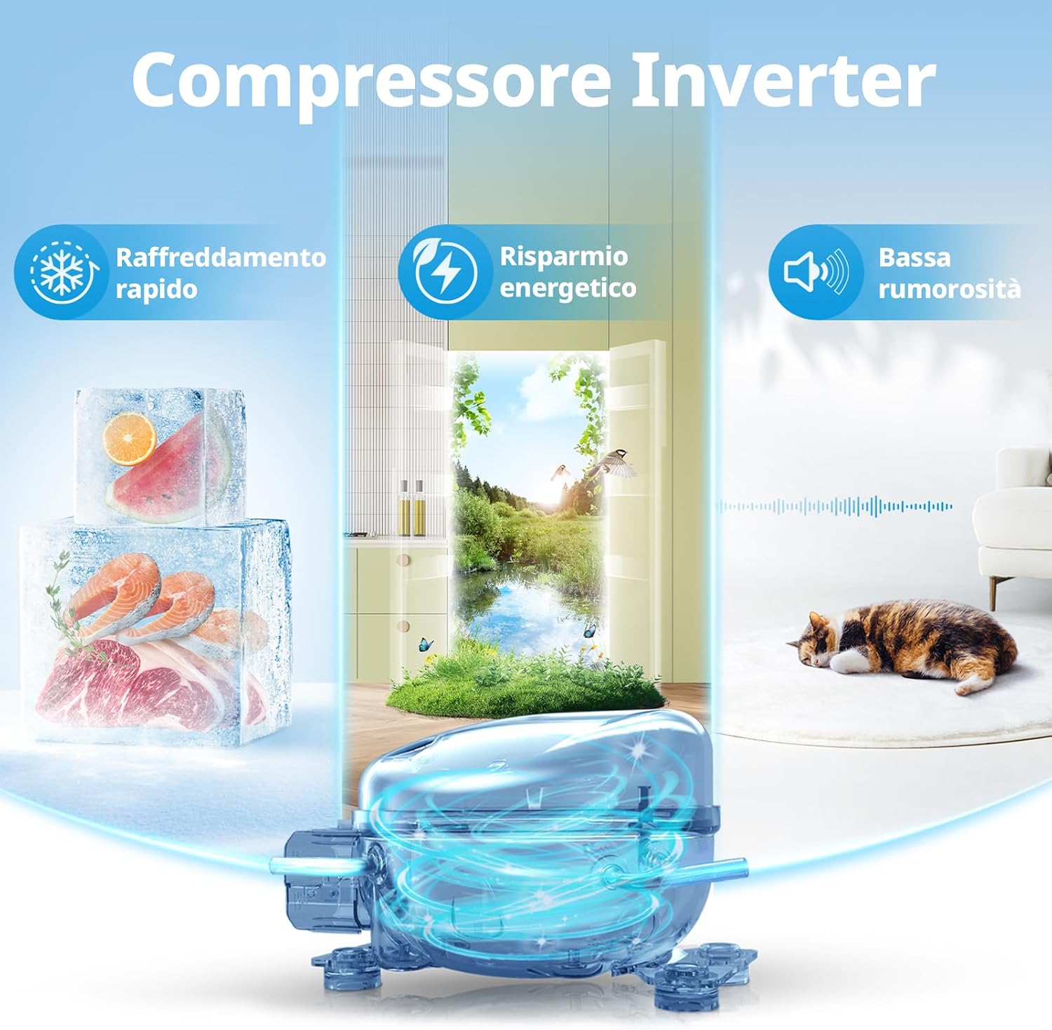 Thumbnail 3 de COMFEE' RCU40WH3EU(E) Mini congelatore da 31 L con porta reversibile e termostato regolabile