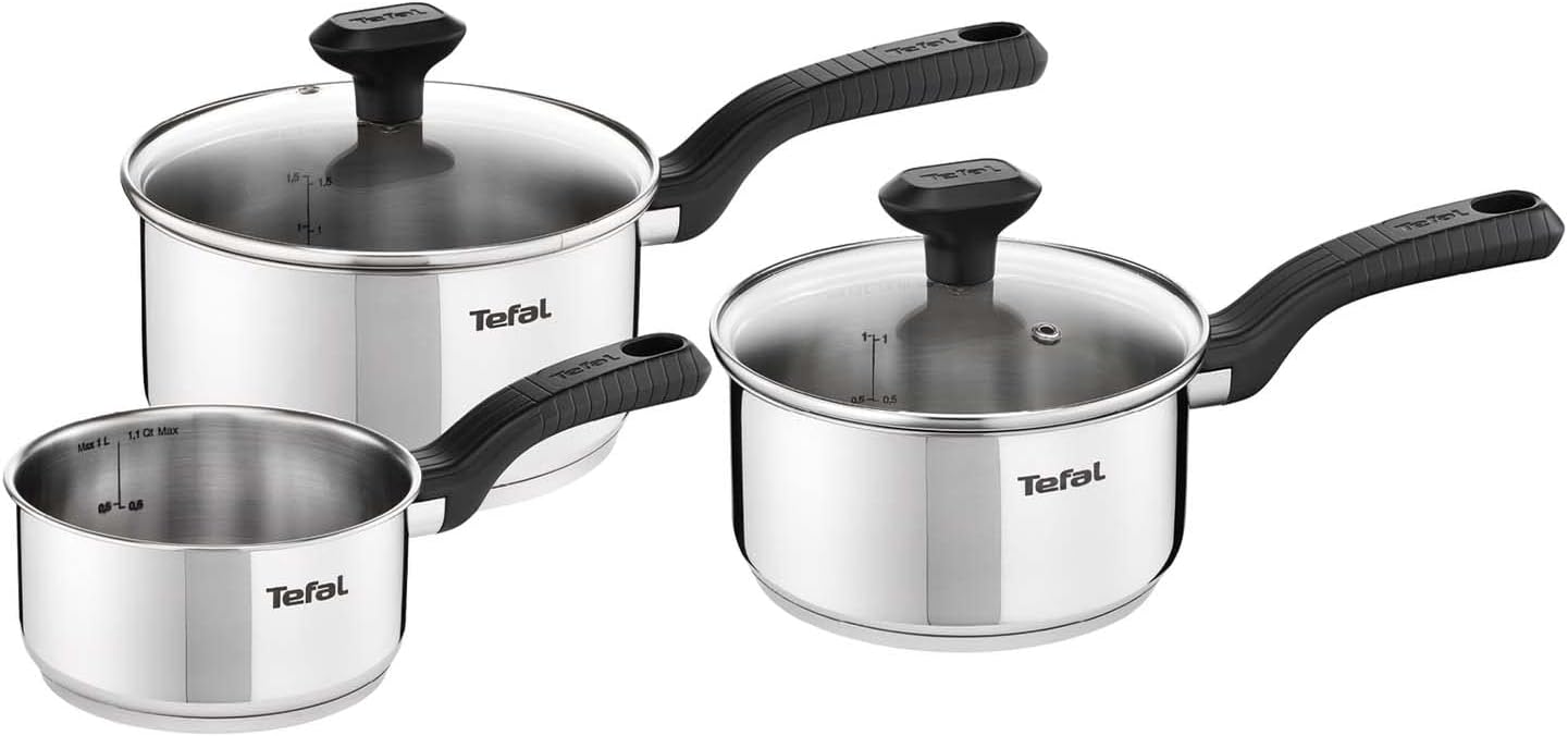 Detalle de Tefal Comfort Max, 3 casseroles 14-18 cm ⚙