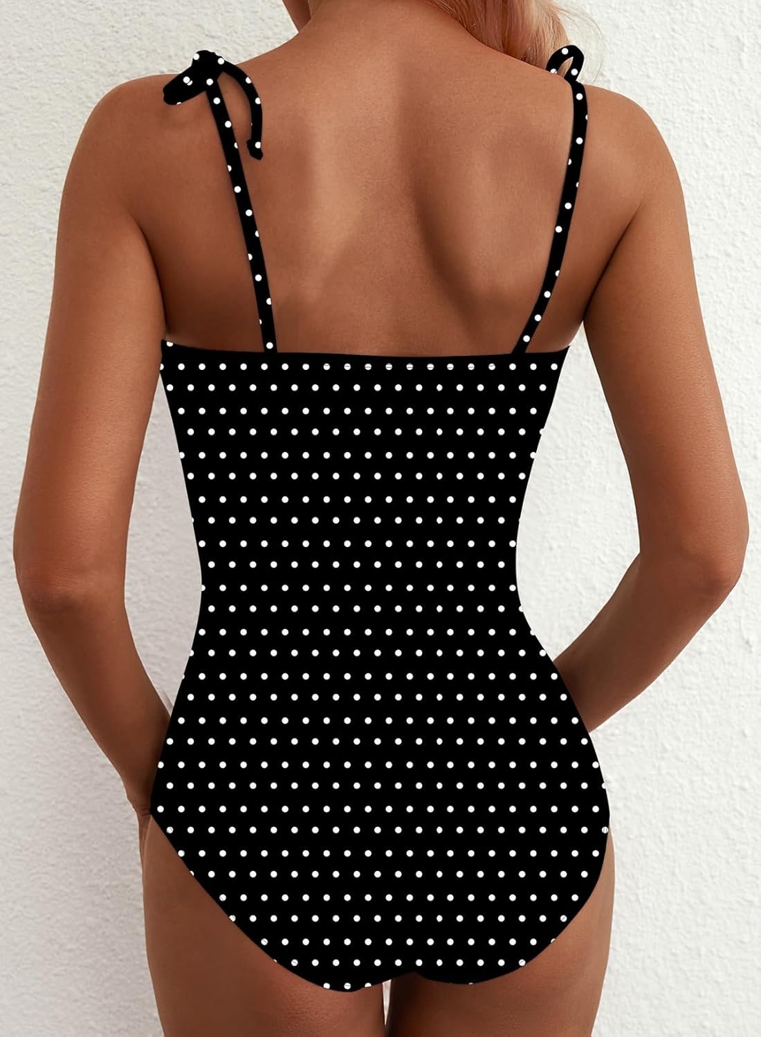 Thumbnail 3 de Herseas Striped One-Piece Swimsuit with Tie Shoulder and Tummy Control