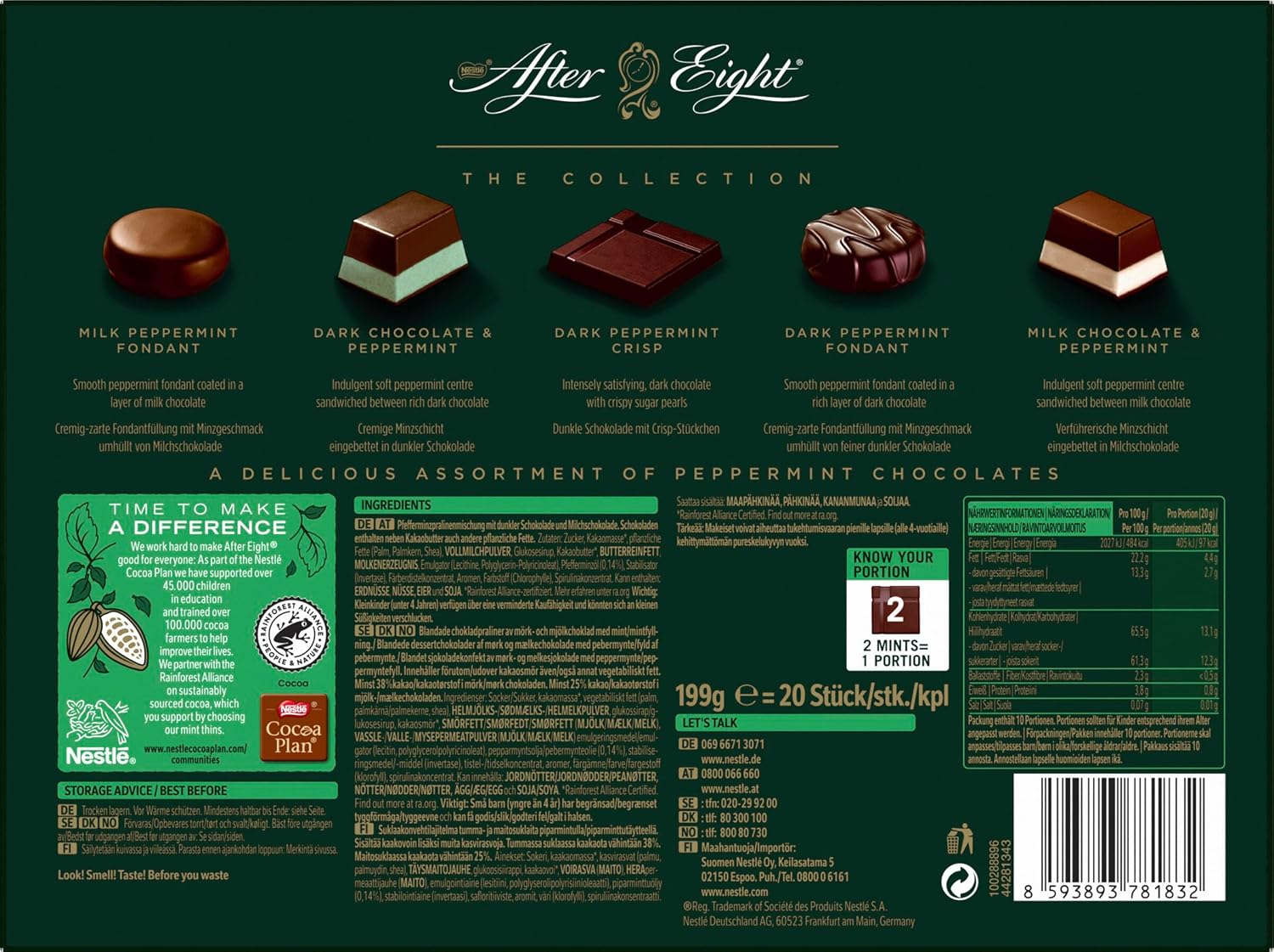 Thumbnail 1 de Nestlé AFTER EIGHT The Collection – Pfefferminzzpralinen in dunkler und milchschokolade, 199 g