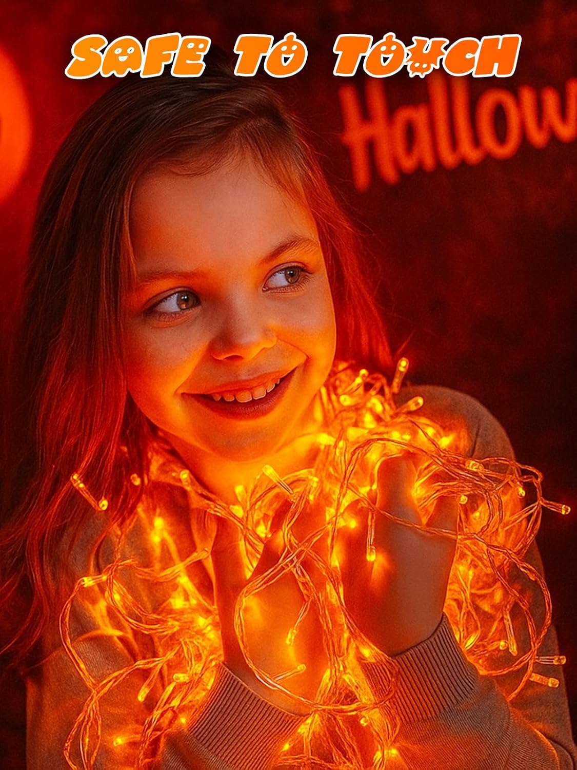 Detalle 1 de Battery-Operated Halloween String Lights, 33 Feet