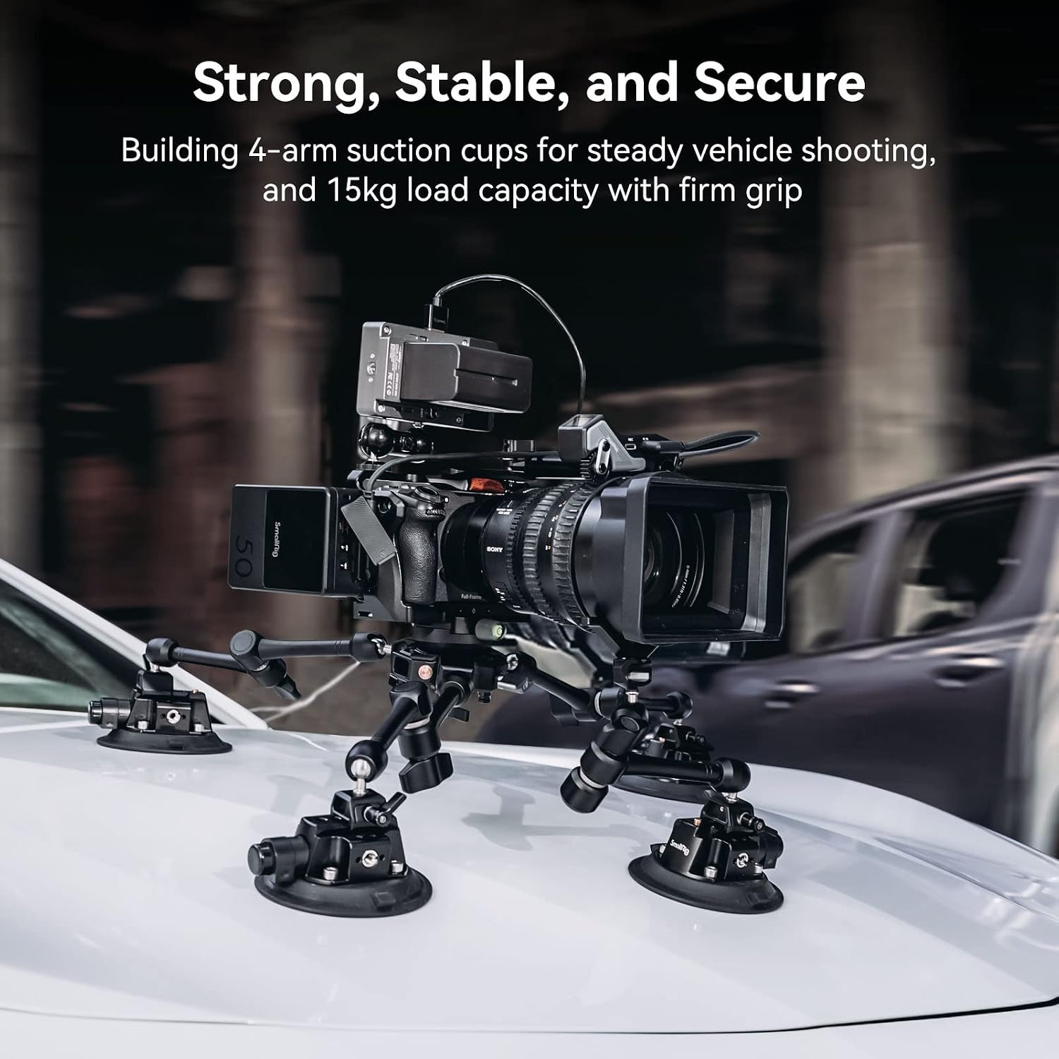 Thumbnail 1 de SMALLRIG SC-15K 4-Arm Powerful Suction Cup Camera Mount Kit (3565B) for GoPro, DSLR and Camcorder