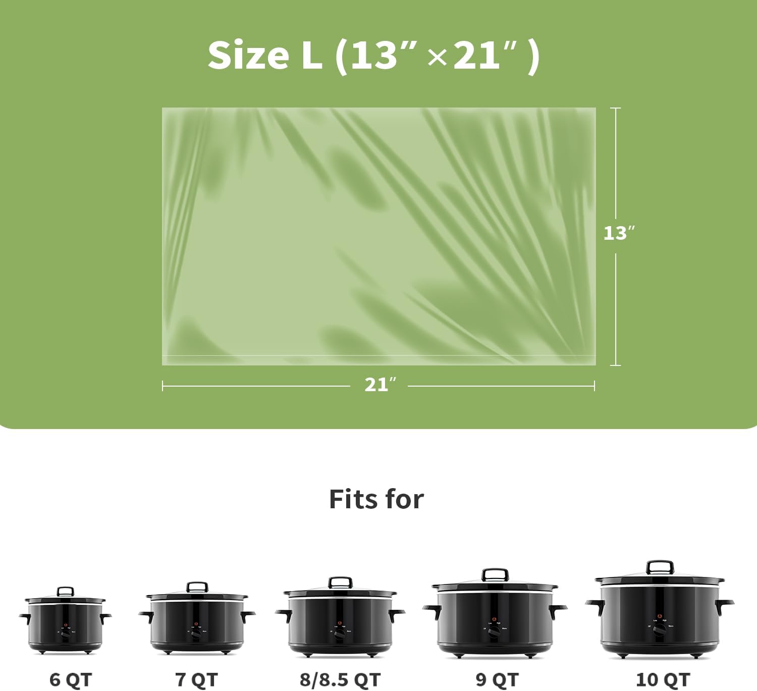 Detalle de KOOC Slow Cooker Liners, 13" x 21