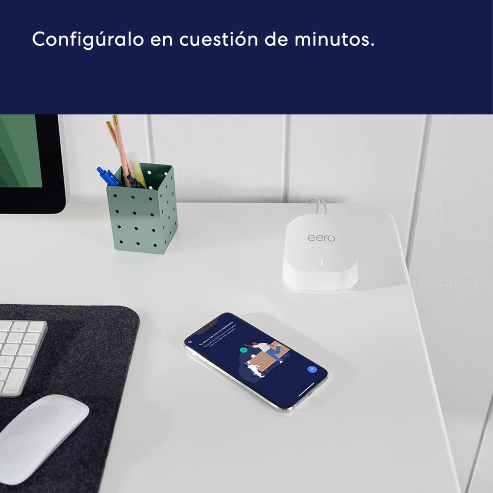 Detalle de eero 6+ de Amazon: Router WiFi Malla, Pack de 3 🌐