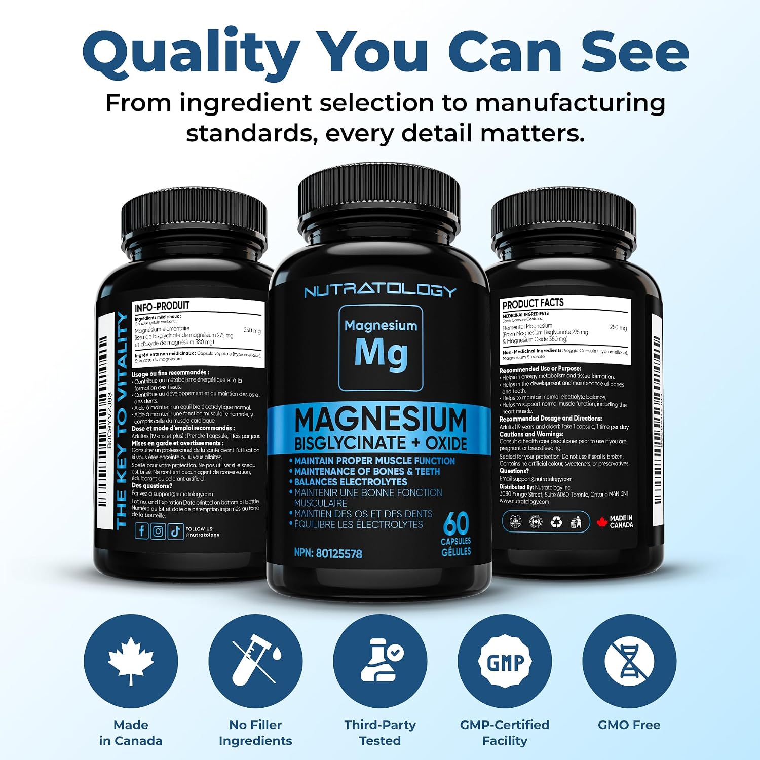 Thumbnail 6 de Nutratology Magnesium supplement 250 mg