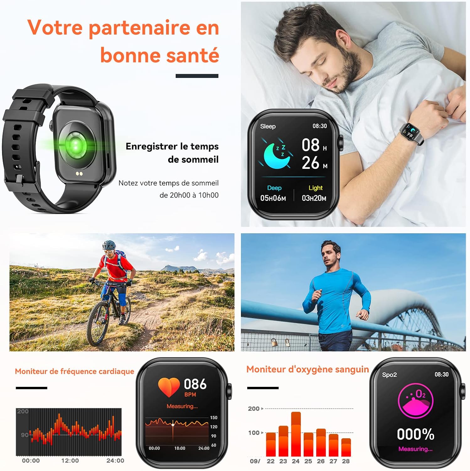 Thumbnail 5 de Montre 1,85" écran tactile pour sport