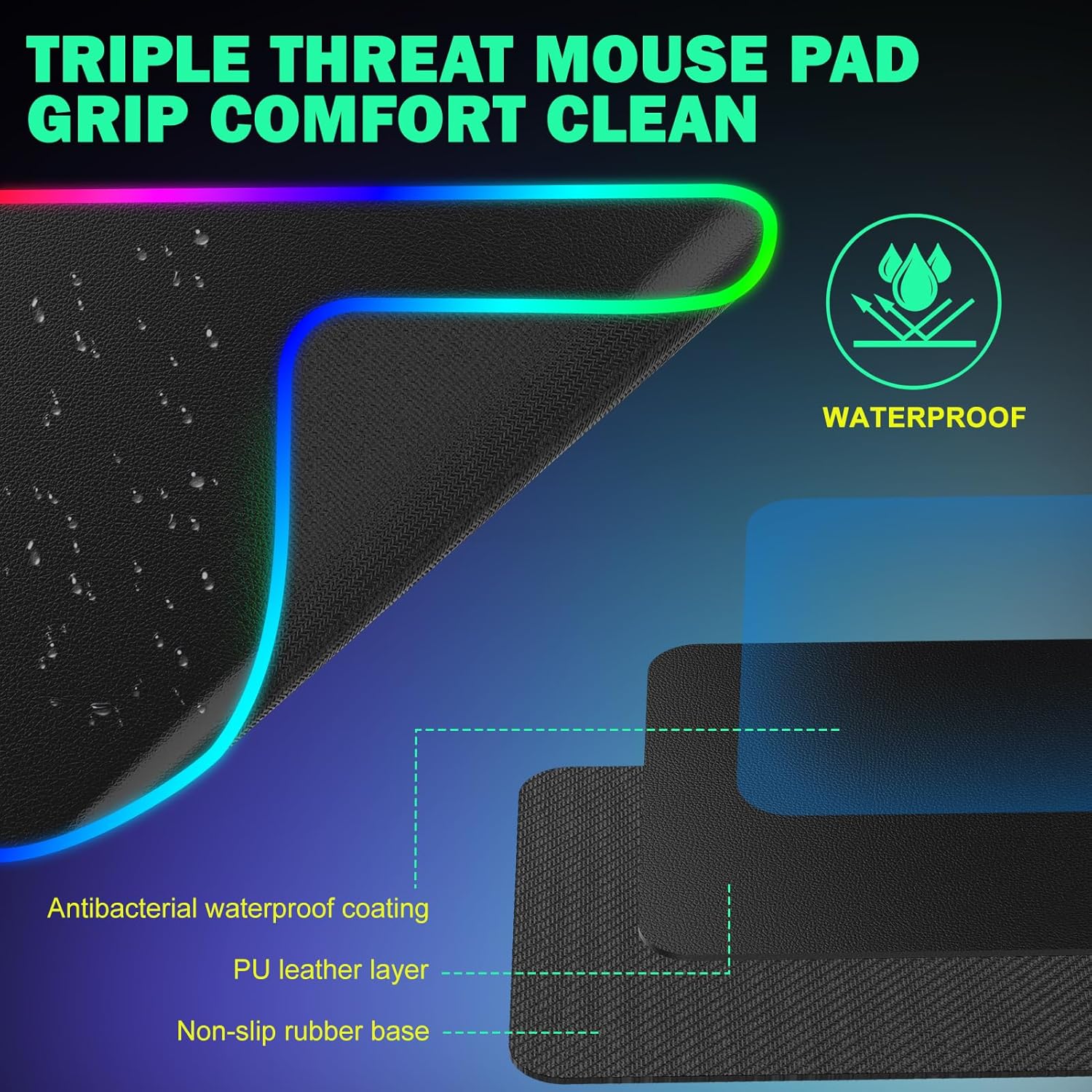 Thumbnail 2 de GIM Wireless Charging RGB Gaming Mouse Pad 15W – 800x350x4MM
