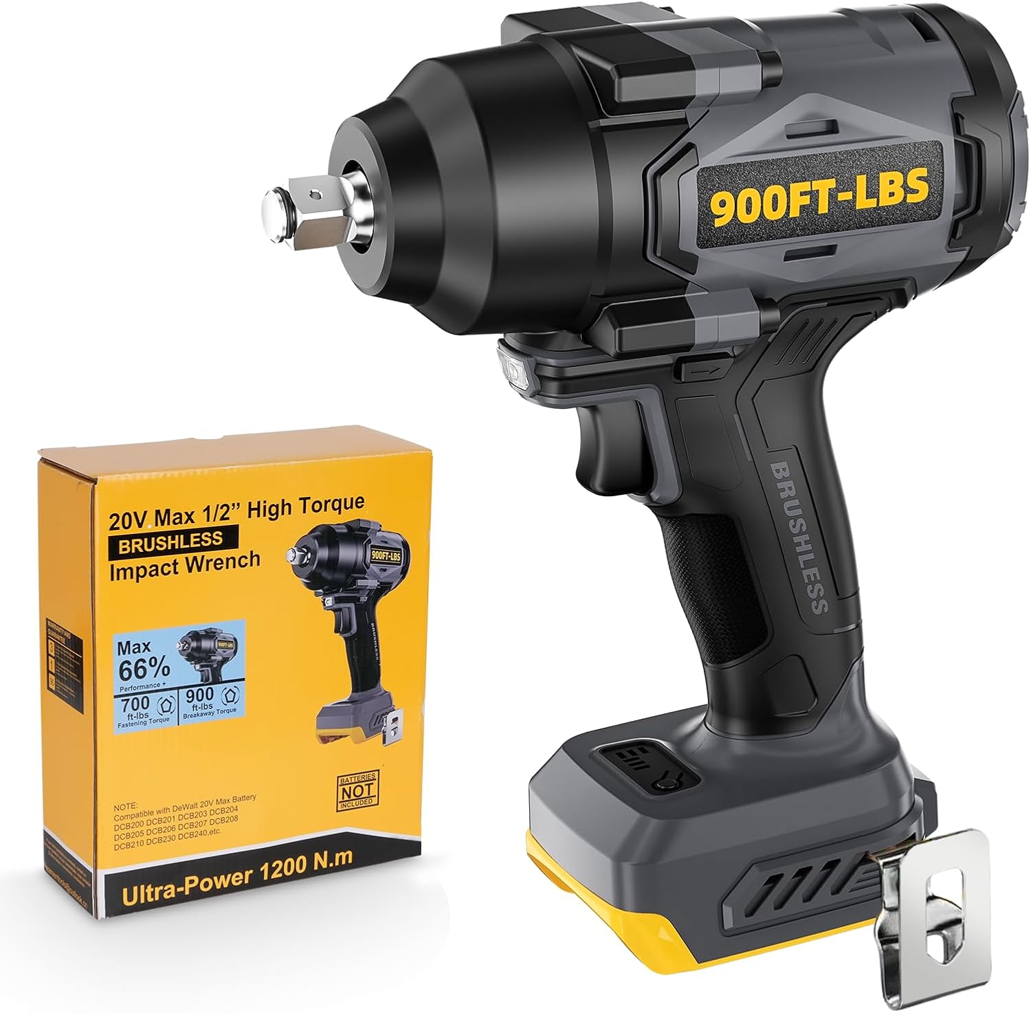 Detalle de Neareen 9296-IW Cordless Impact Wrench, 1/2-Inch Brushless, 3-Speed