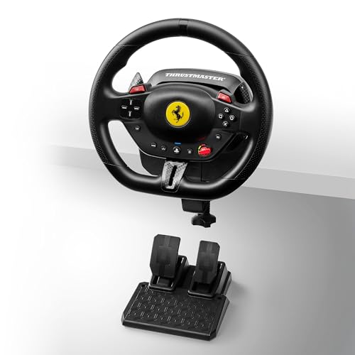 Detalle 2 de Thrustmaster T98 Ferrari 296 GTB: volante y pedalier para PS5 y PC