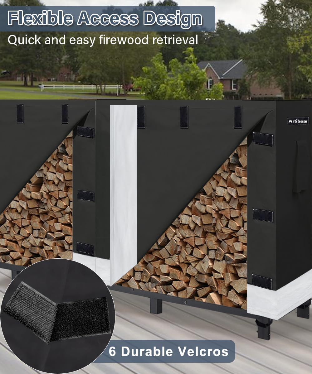 Detalle de Artibear Firewood Rack Cover 420D Oxford Cloth
