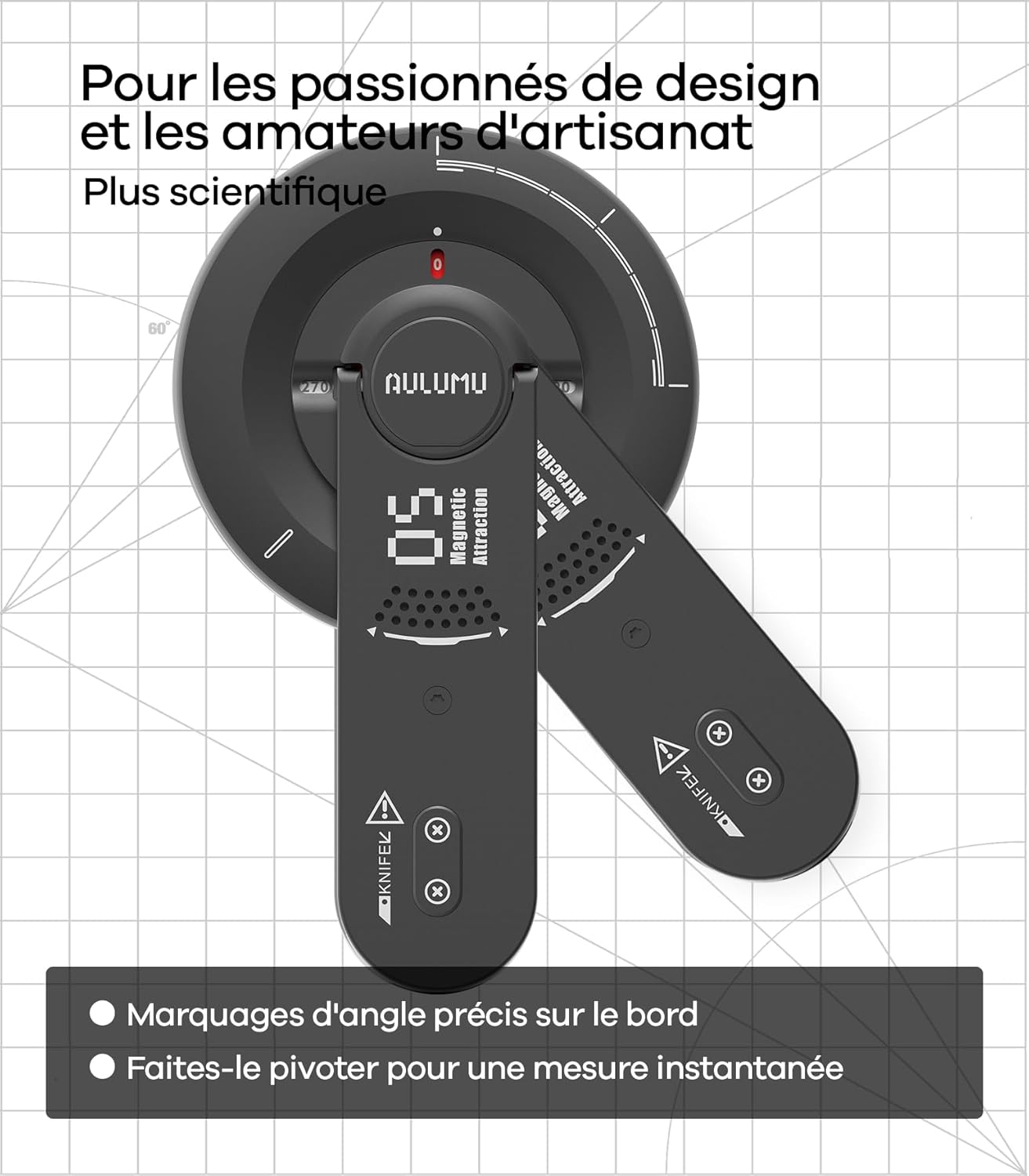 Thumbnail 6 de Aulumu G05 Air Support MagSafe noir avec poignée, support et ouverture de boîte