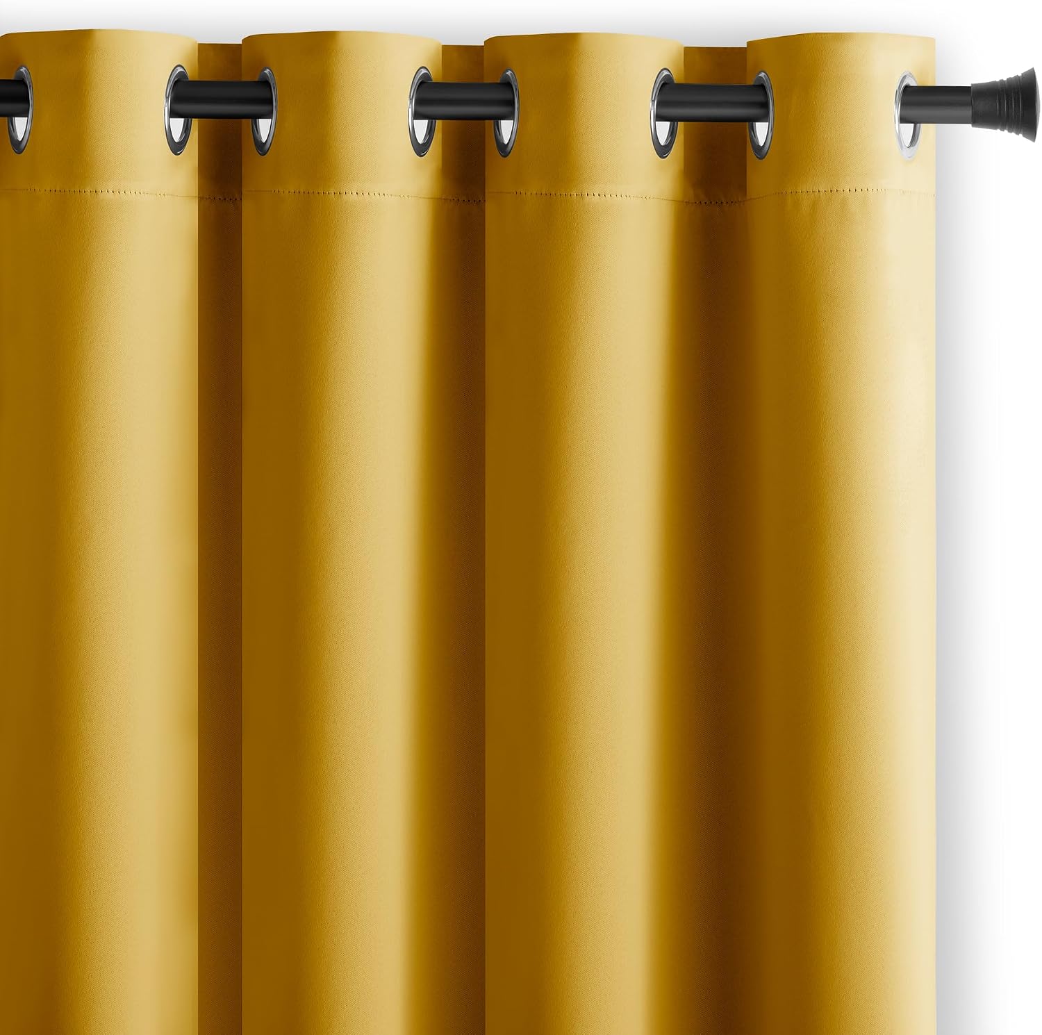 Detalle de RESTILO Blackout Vorhang 140x175 senffarben