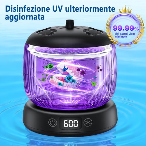 Thumbnail 4 de Morole Pulitore Ultrasuoni con Lampada UV – 45000 Hz, 200 ml, Portatile