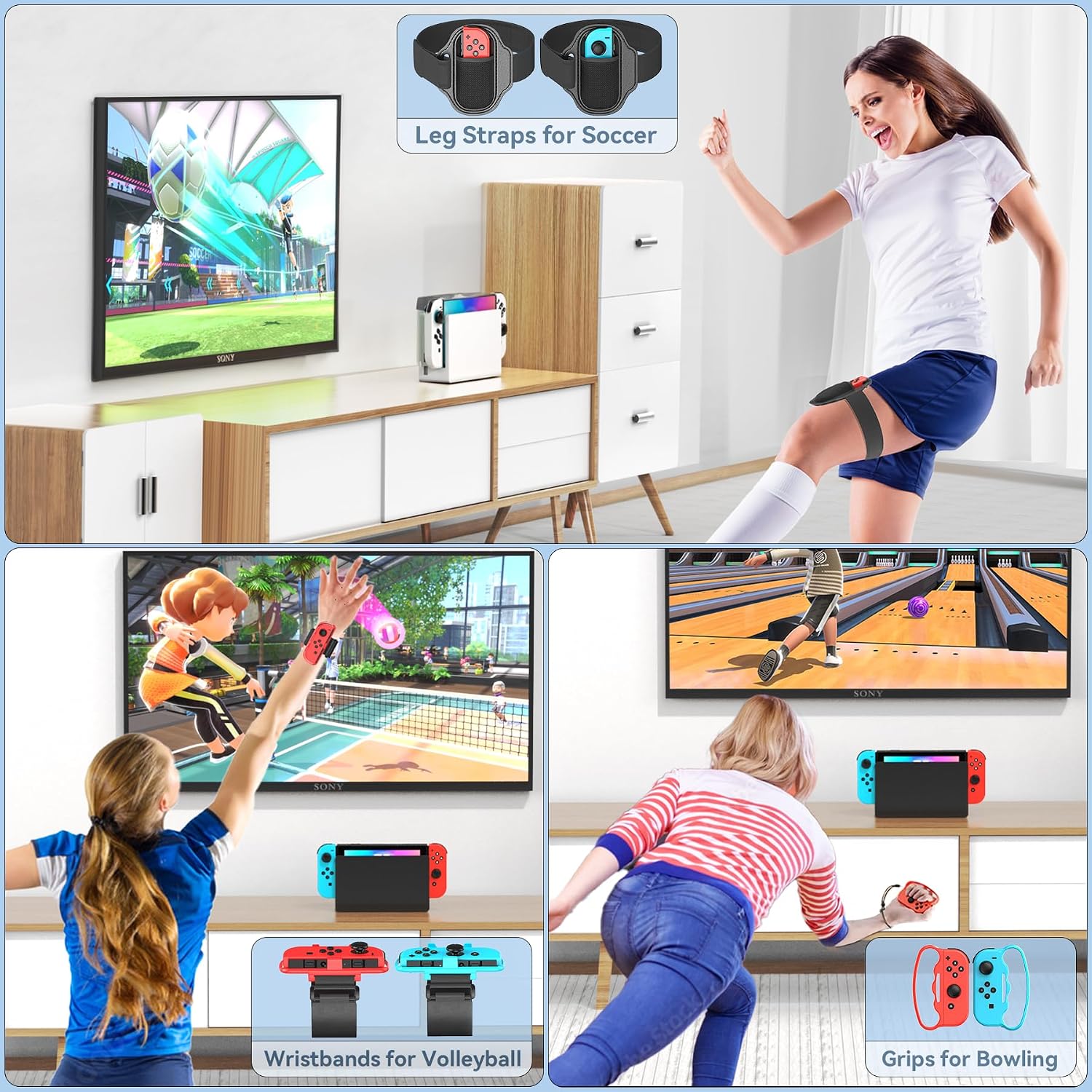 Thumbnail 5 de Nintendo Switch Sports Zubehör-Set mit Organizer