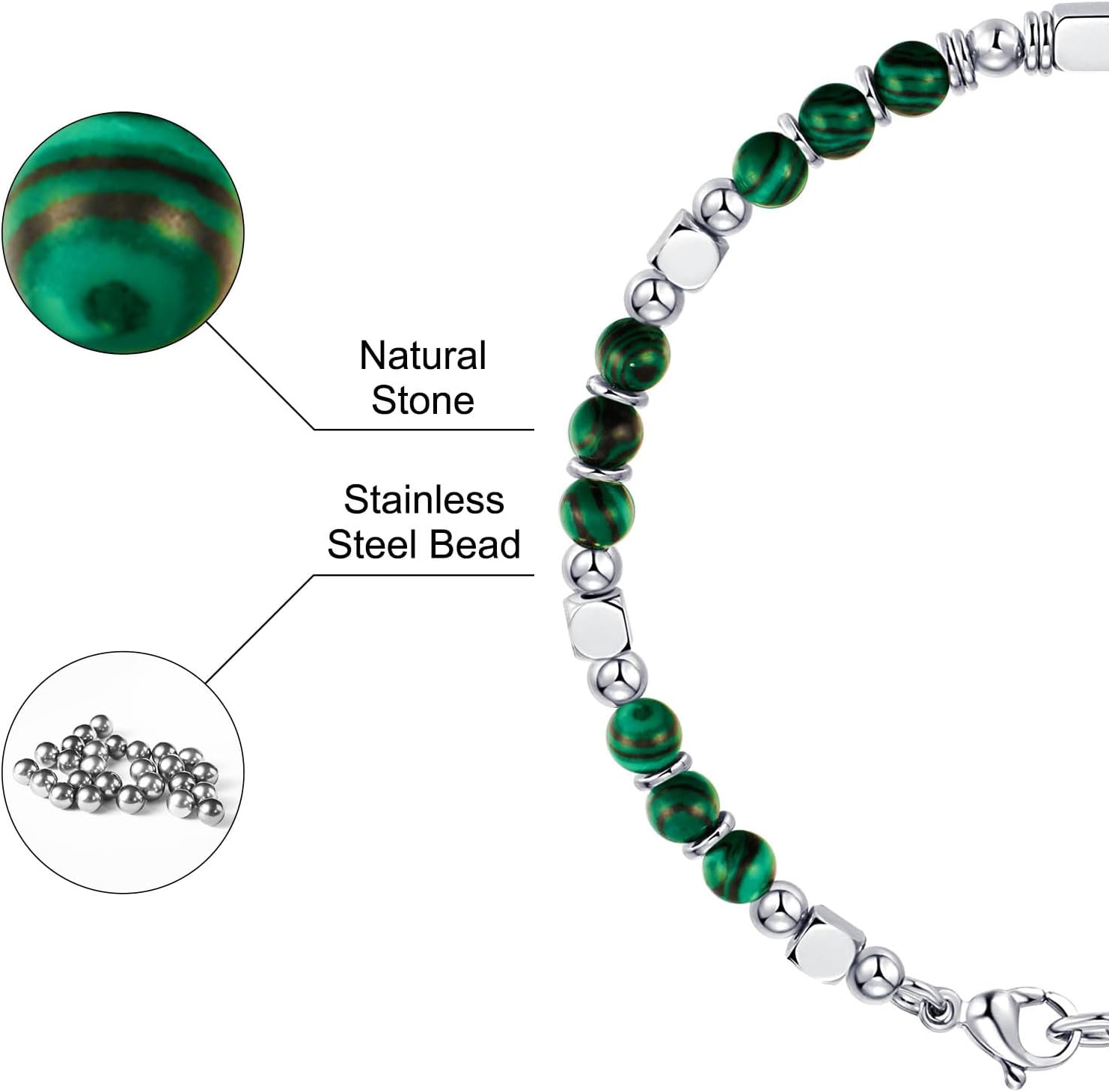 Thumbnail 4 de SIUMAL bracciale bohémien con pietra naturale