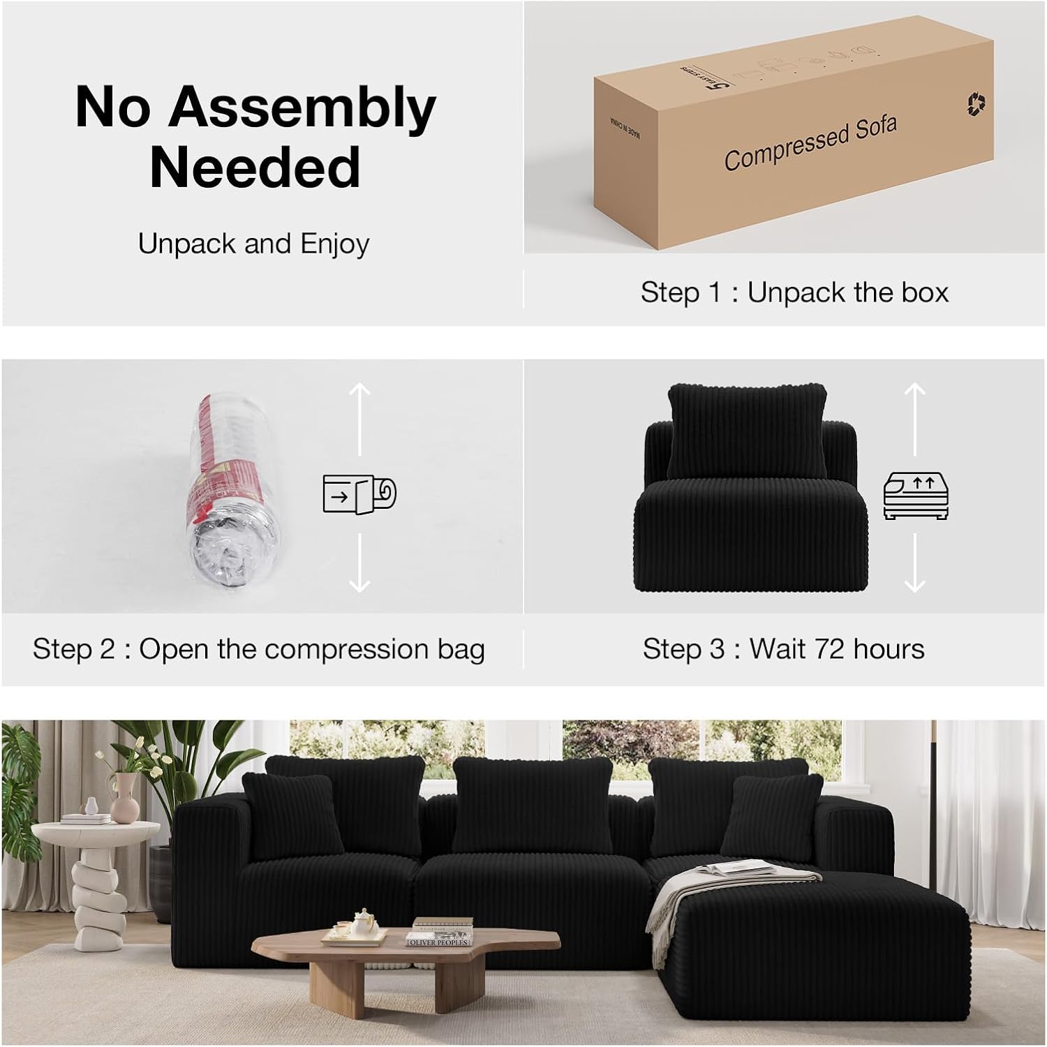 Detalle 2 de Novilla Modular Loveseat Sofa 70.8