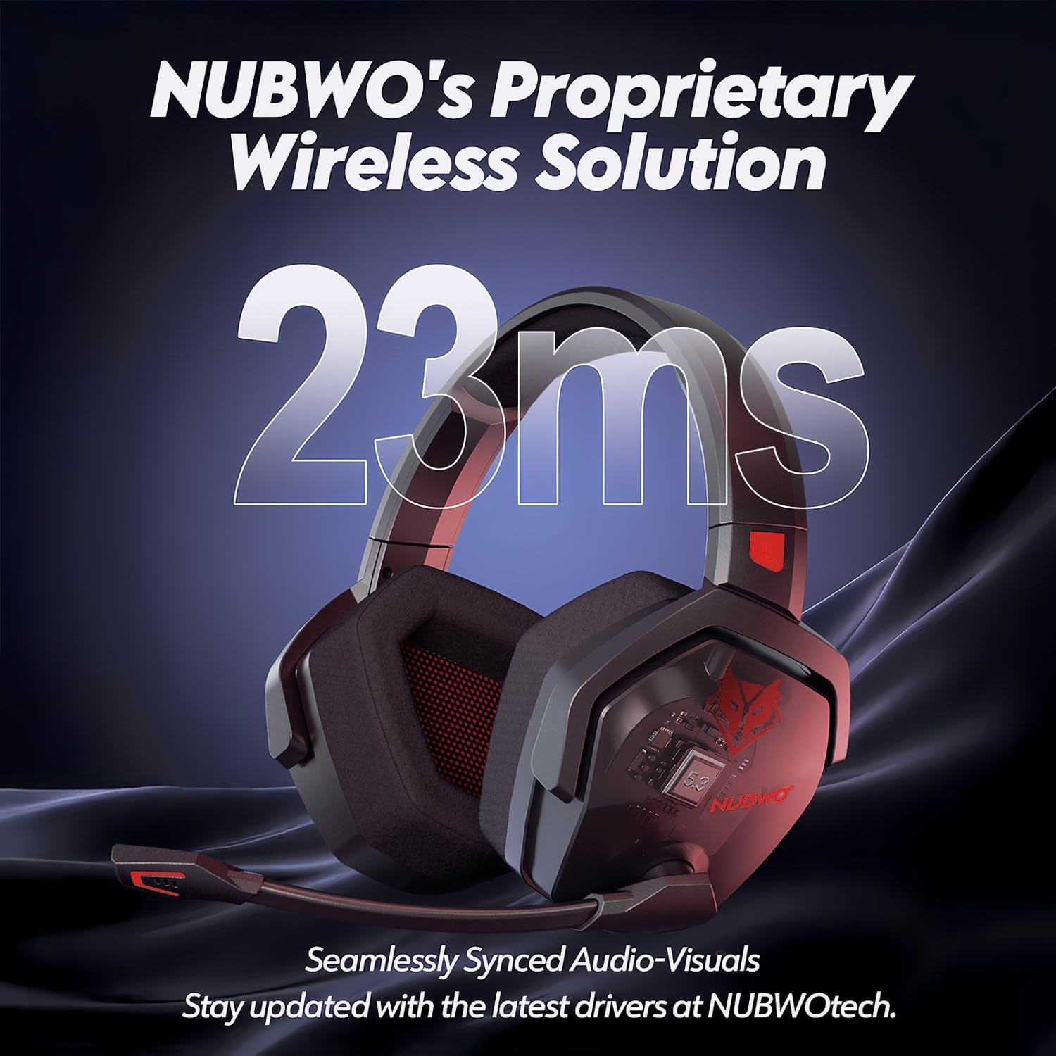 Detalle de NUBWO G06 Gaming-Headset Dual Wireless mit 50 mm