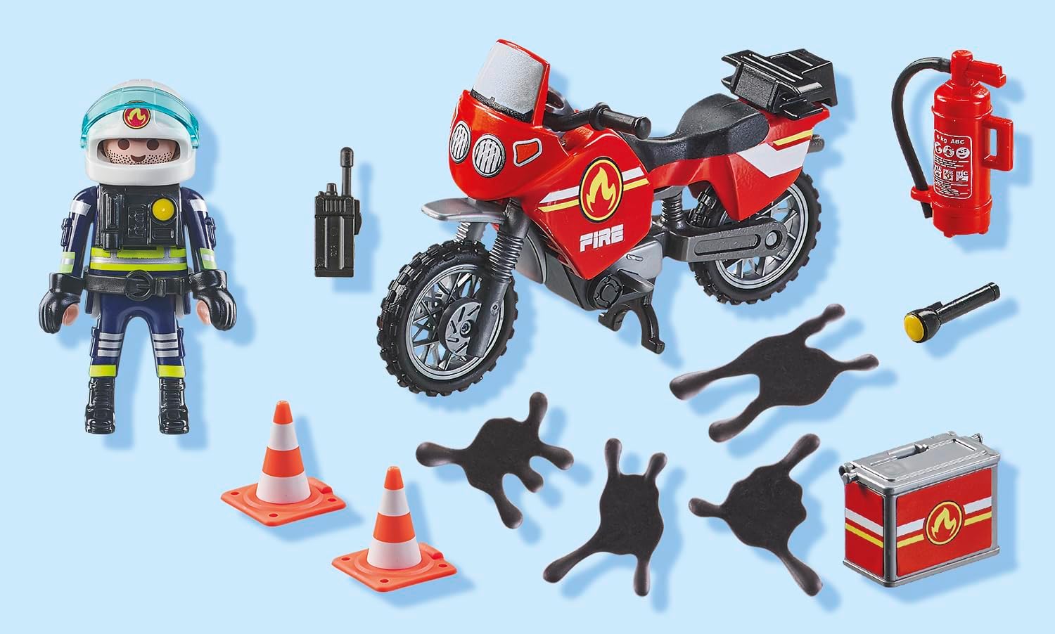 Thumbnail 5 de Playmobil 71466 Action Heroes: Motorcycle & Oil Spill Incident