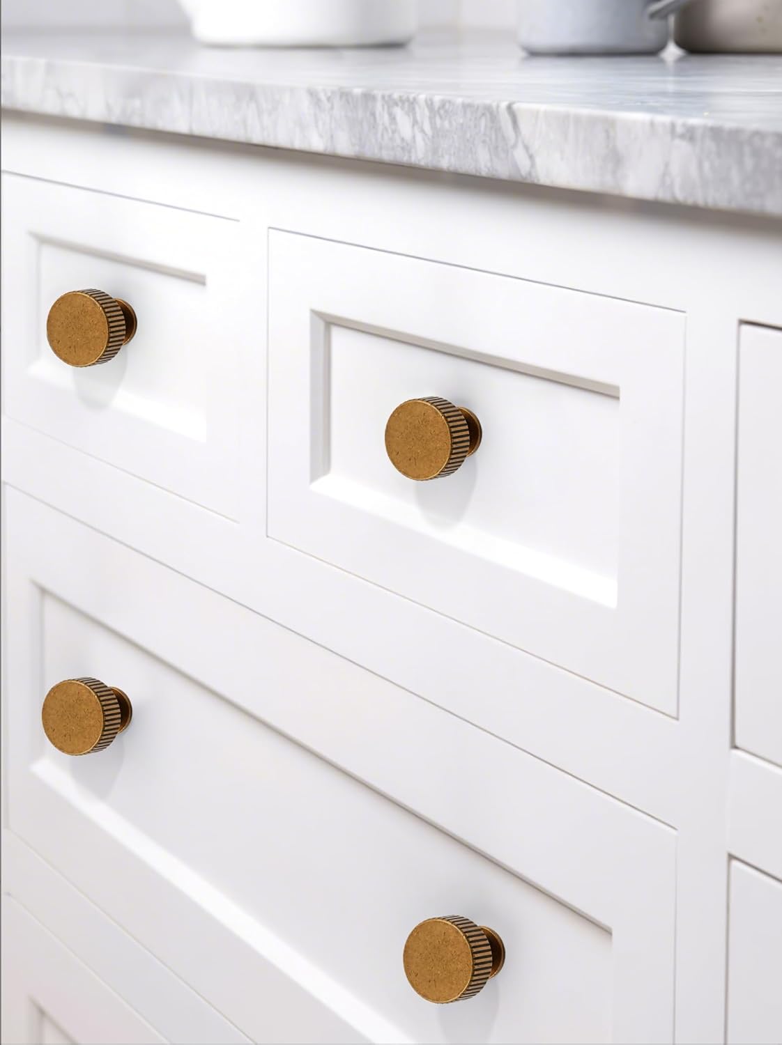 Detalle de Talentedeco 10 Pack Antique Brass Kitchen Cabinet Knobs & Drawer Pulls