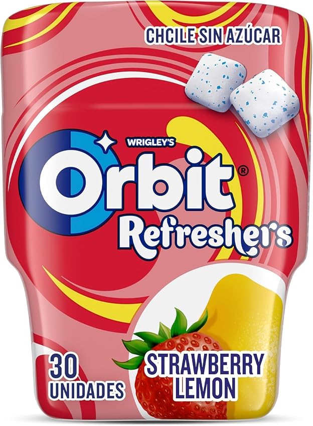 Detalle de Orbit Fruity Refreshers Chicles Sin Azúcar en Bote 🍬 (6x30)