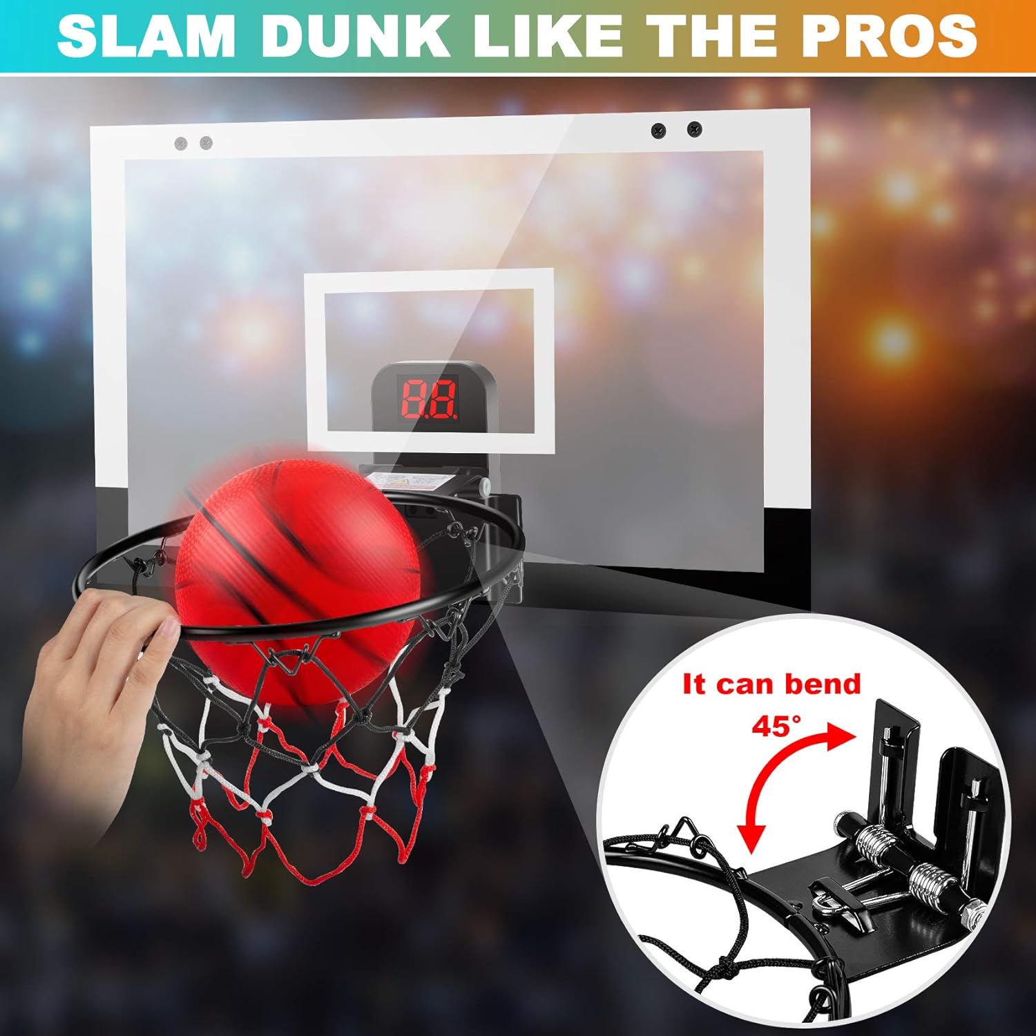 Thumbnail 4 de TREYWELL Indoor Mini Basketball Hoop with Scoreboard
