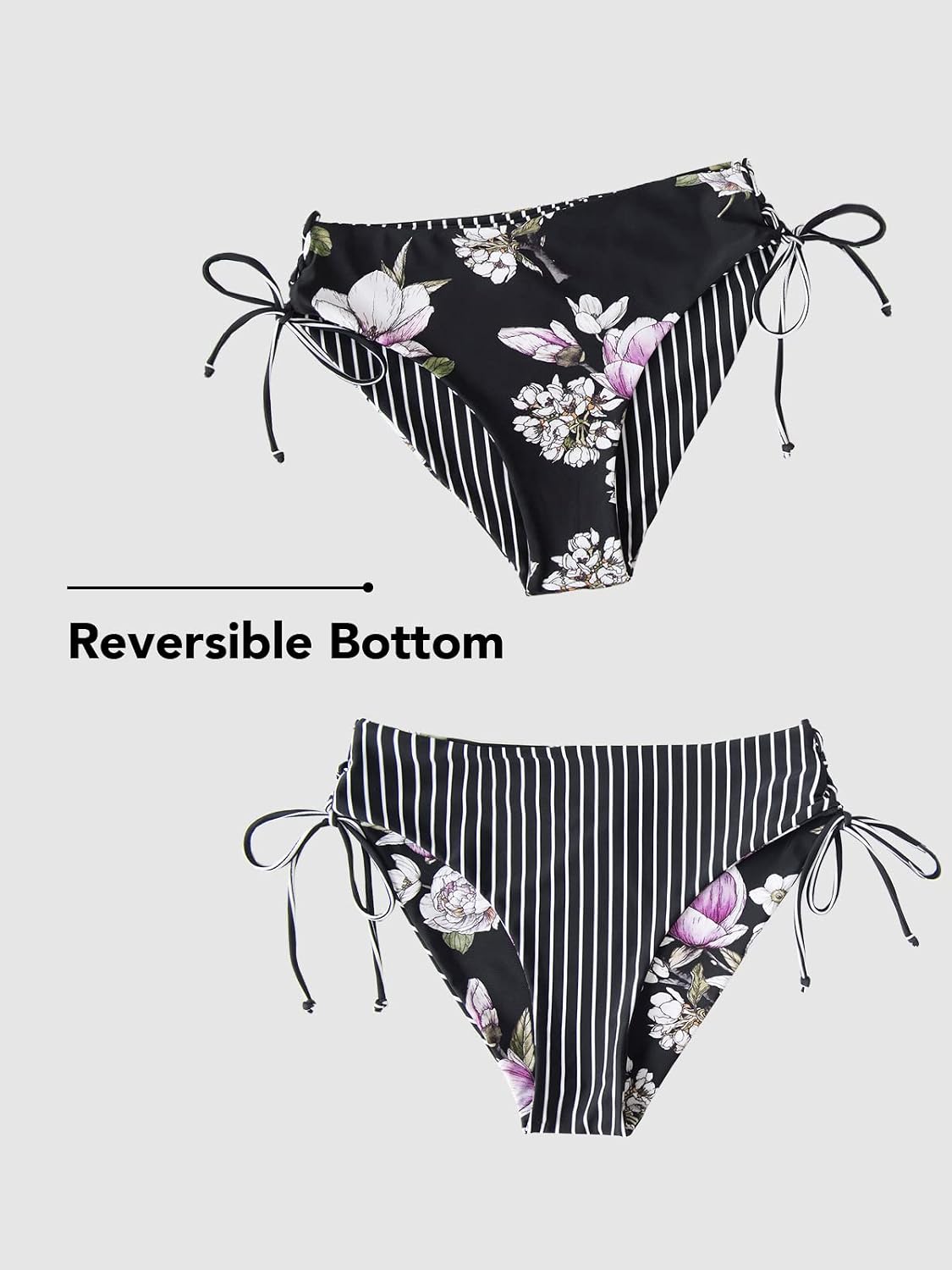 Thumbnail 3 de CUPSHE Bikini rayé 2 pièces Marine et Blanc