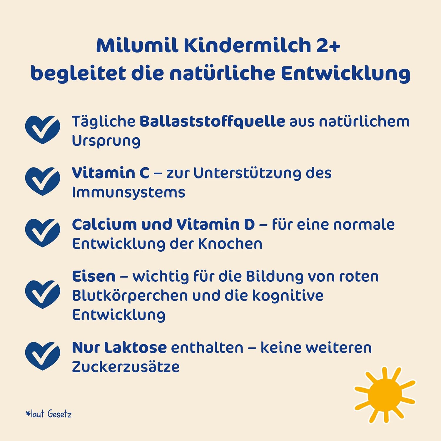 Thumbnail 5 de Milupa Milumil Kindermilch 2+ – Ab 1 Jahr, 5 x 550 g: Begleiter durch die Wachstumsphase